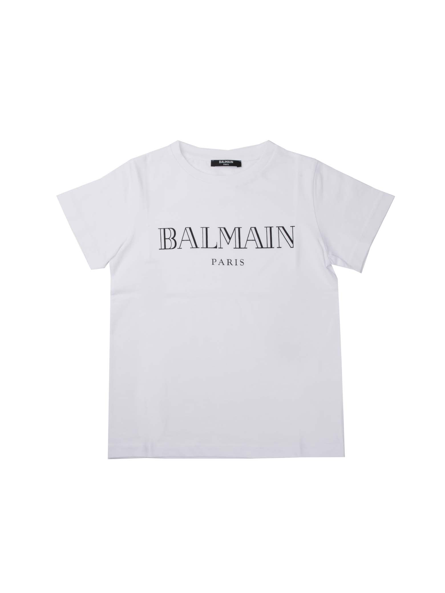 Balmain White Short Sleeve T Shirt