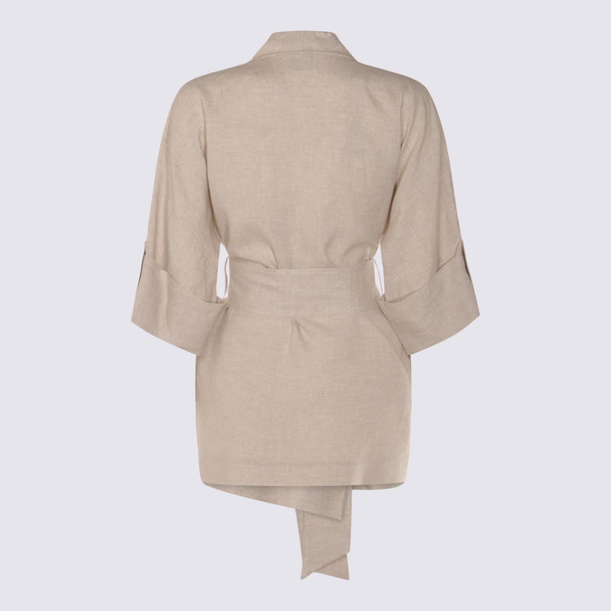 Shop Eleventy Beige Linen Blazer