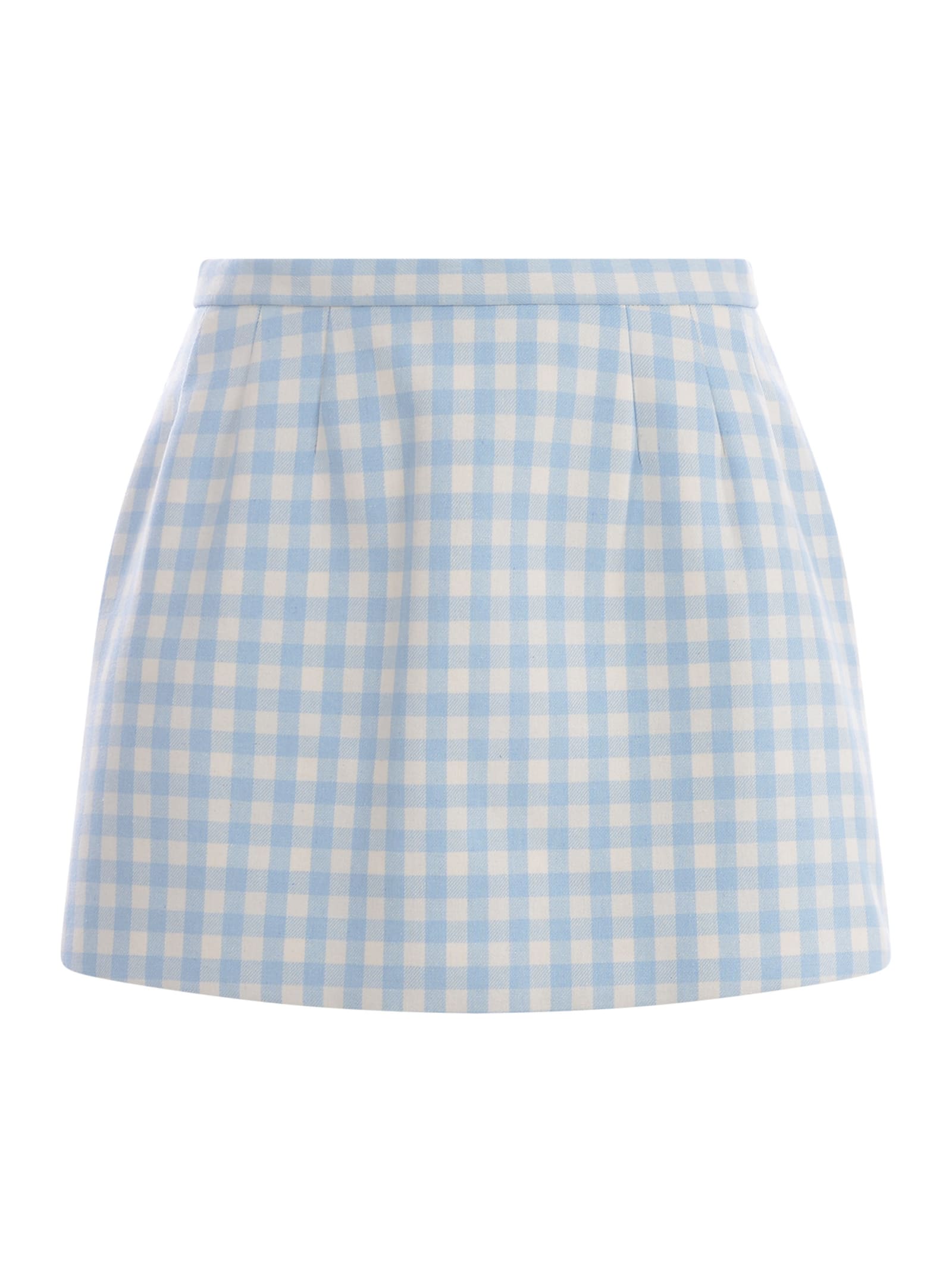 Red Valentino Shorts  In Vichy In Blue