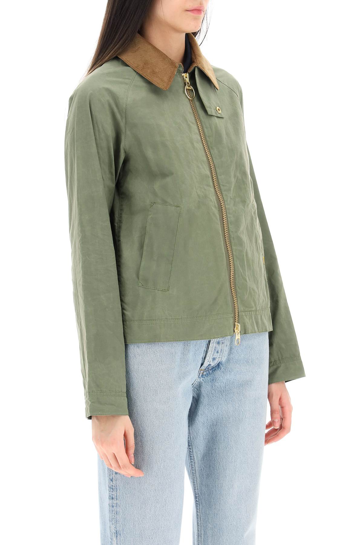 Shop Barbour Campbell Vintage Overshirt Jacket In Army Green Ancient (green)