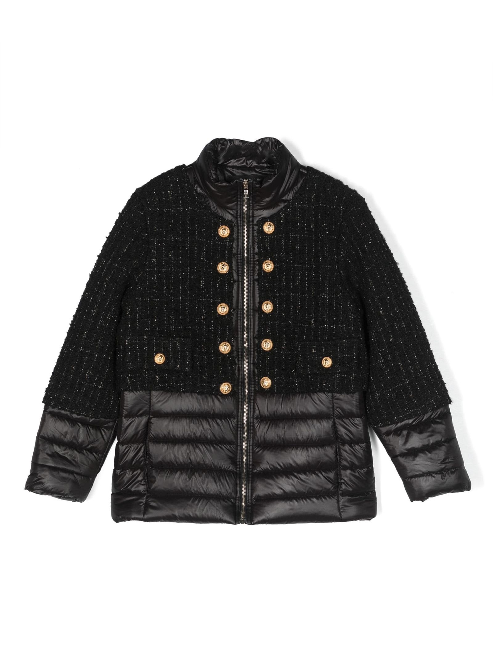 Balmain Coats Black