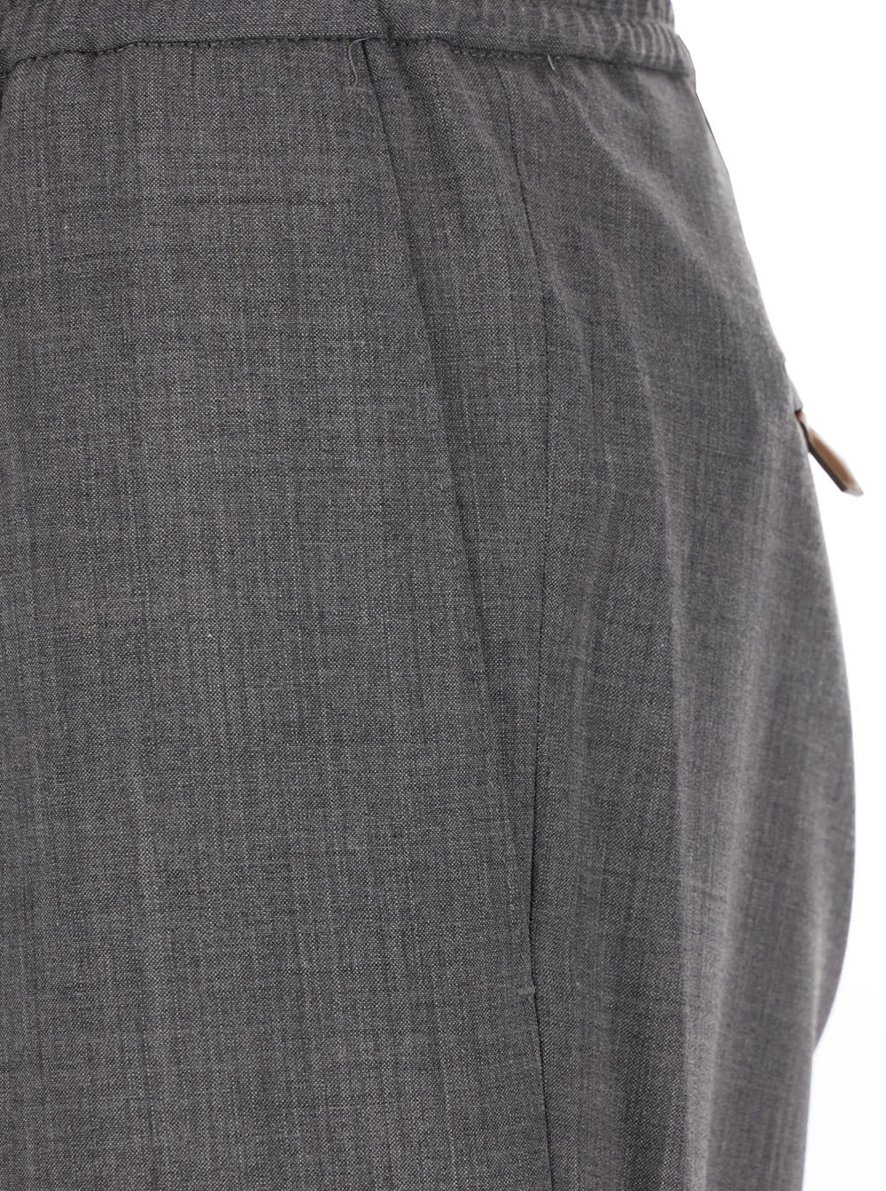 Pt Torino Grey Drawstring Waist Trousers In Gray