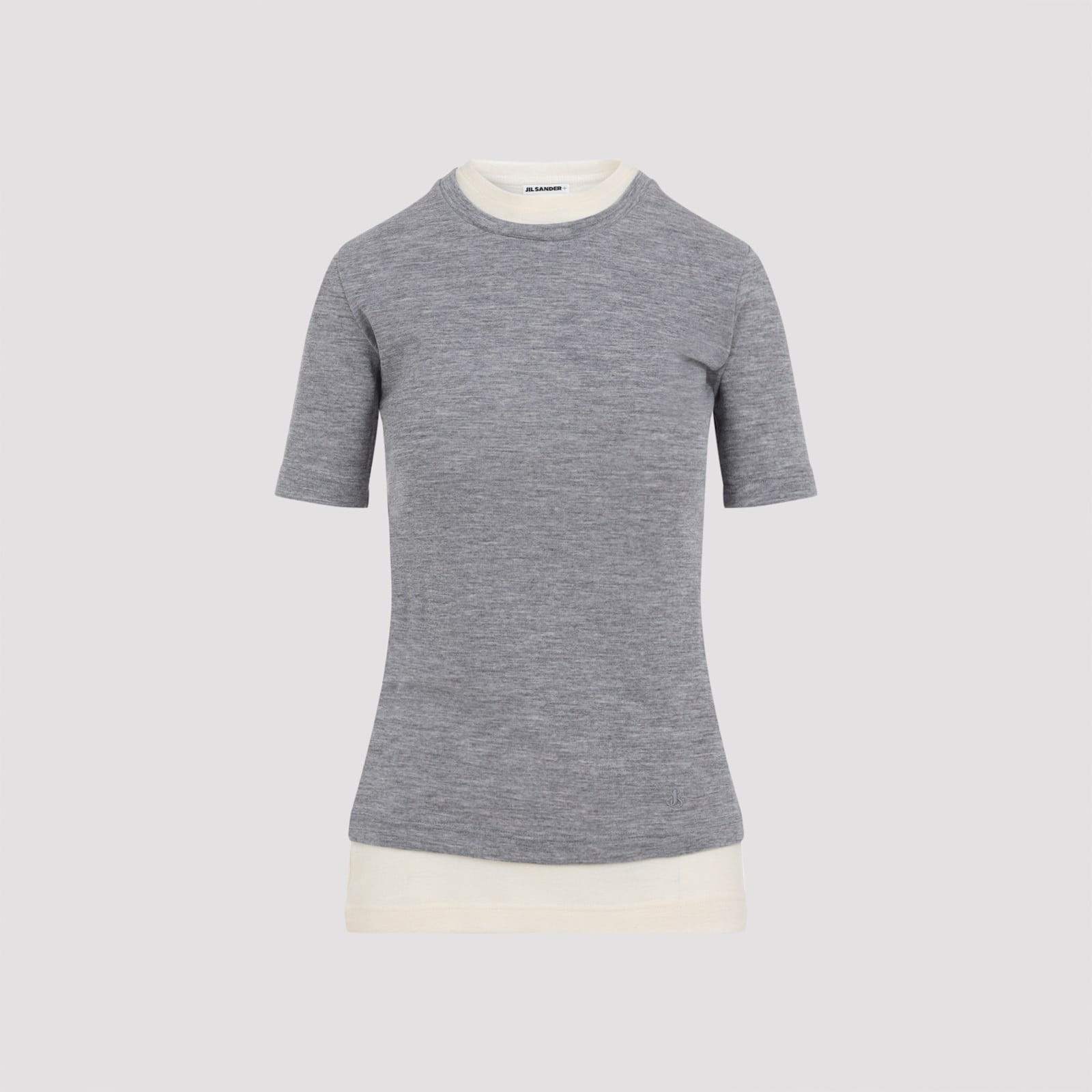Jil Sander Crew Neck T-shirt And Vest Two-piece Set
