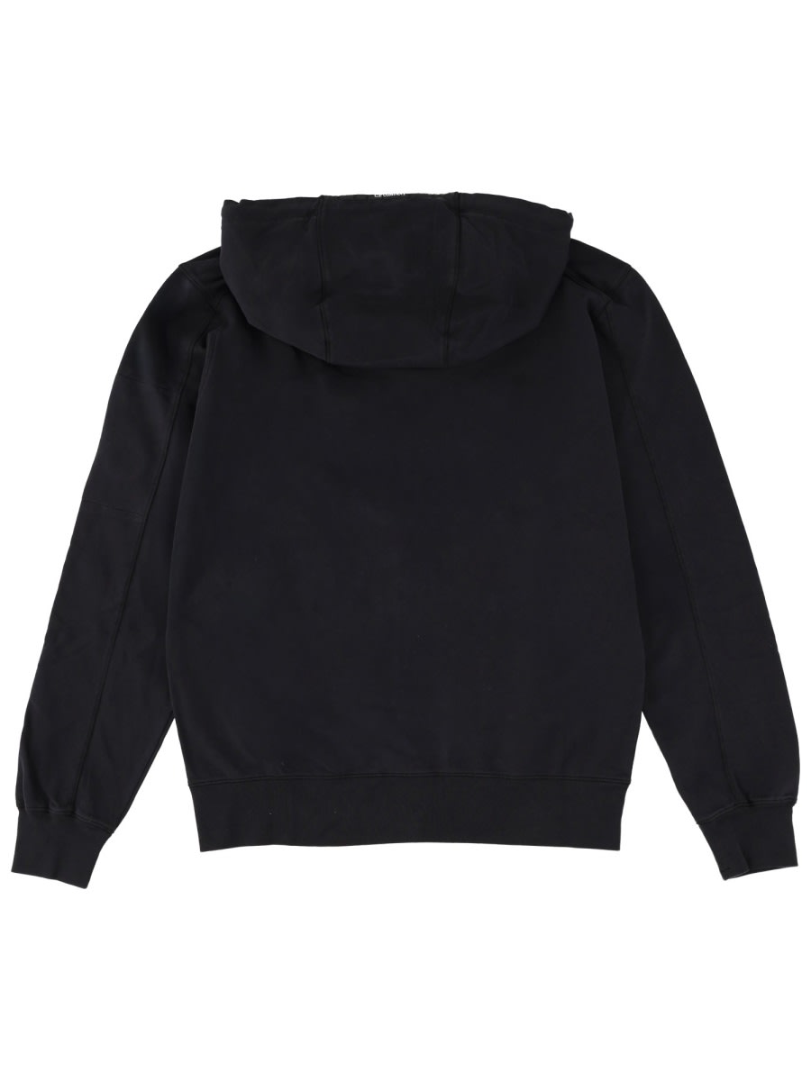 C.p. Company Hooded Sweater Featuring Kangaroo Pocket In Black
