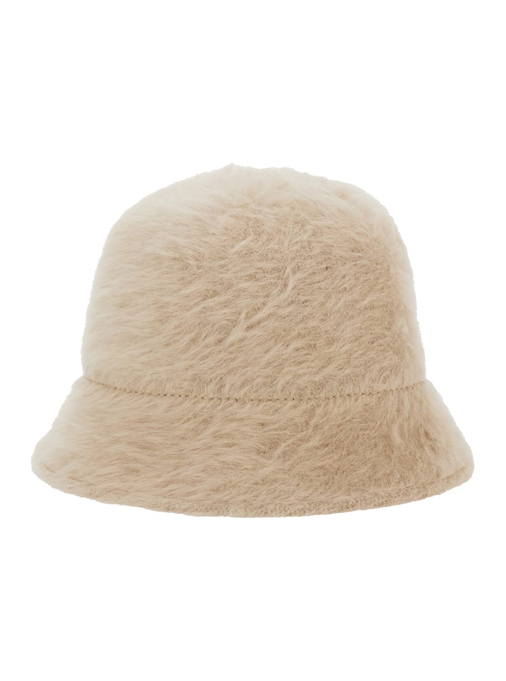 Antonelli Beige Hat With Brushed-effect In Faux Fur Woman In White