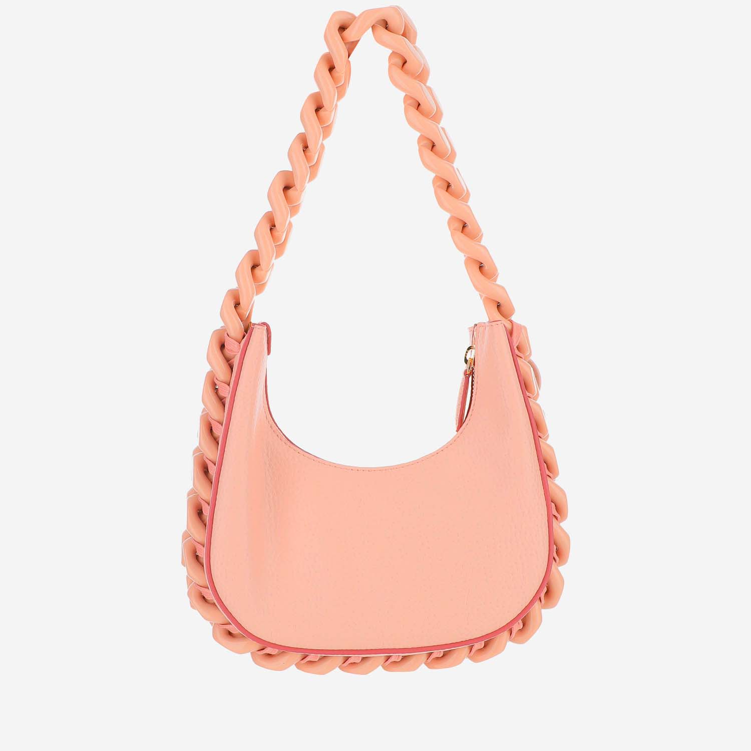Shop Stella Mccartney Mini Frayme Shoulder Bag In Rose Pink