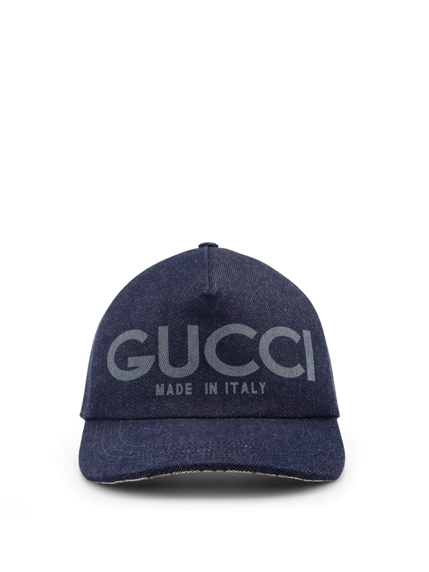 Gucci Cotton Baseball Hat In Blue