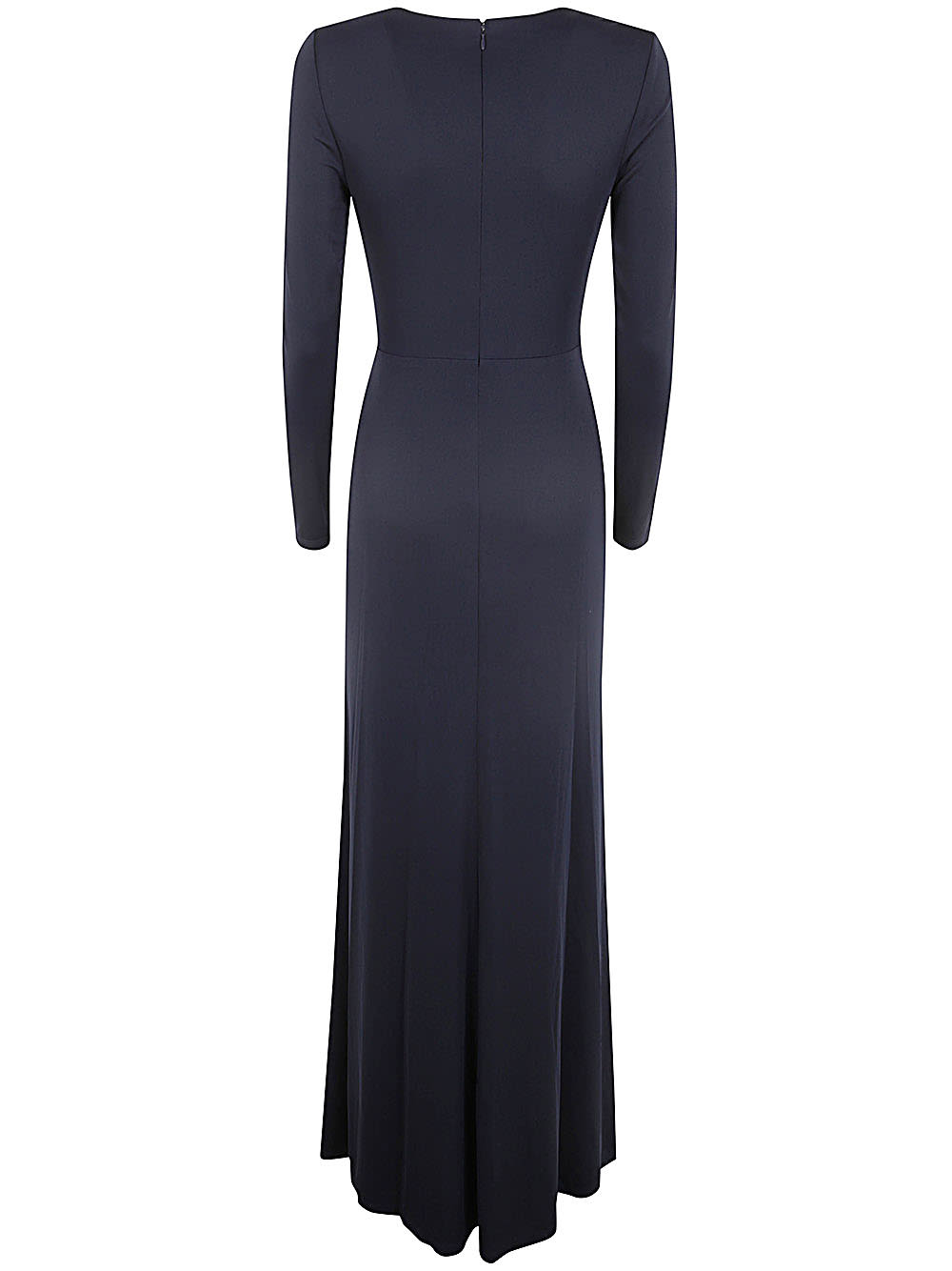 Shop Ralph Lauren Nadira Long Sleeve Gown In Lightouse Navy