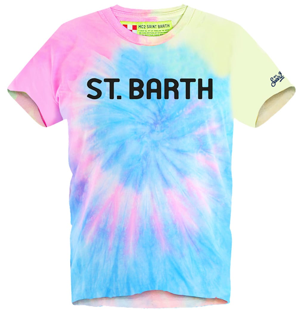 MC2 Saint Barth Saint Barth Tie Dye Fluo Man T-shirt
