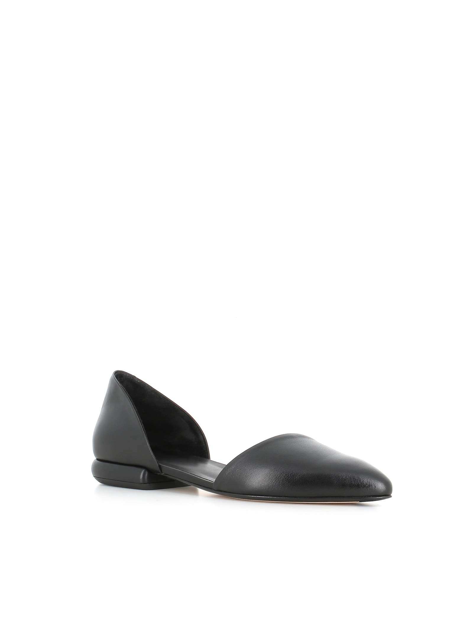 Officine Creative Leather Ballerina Shoes In Black