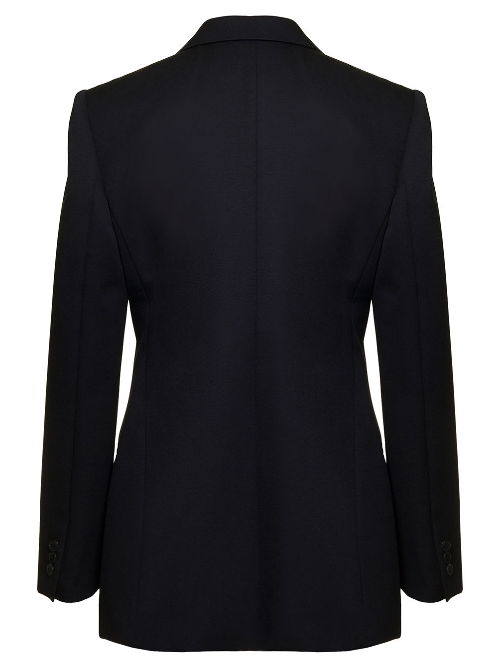 Shop Givenchy Black Single-breasted Jacket With Notched Revers In Wool And Mohair Woman