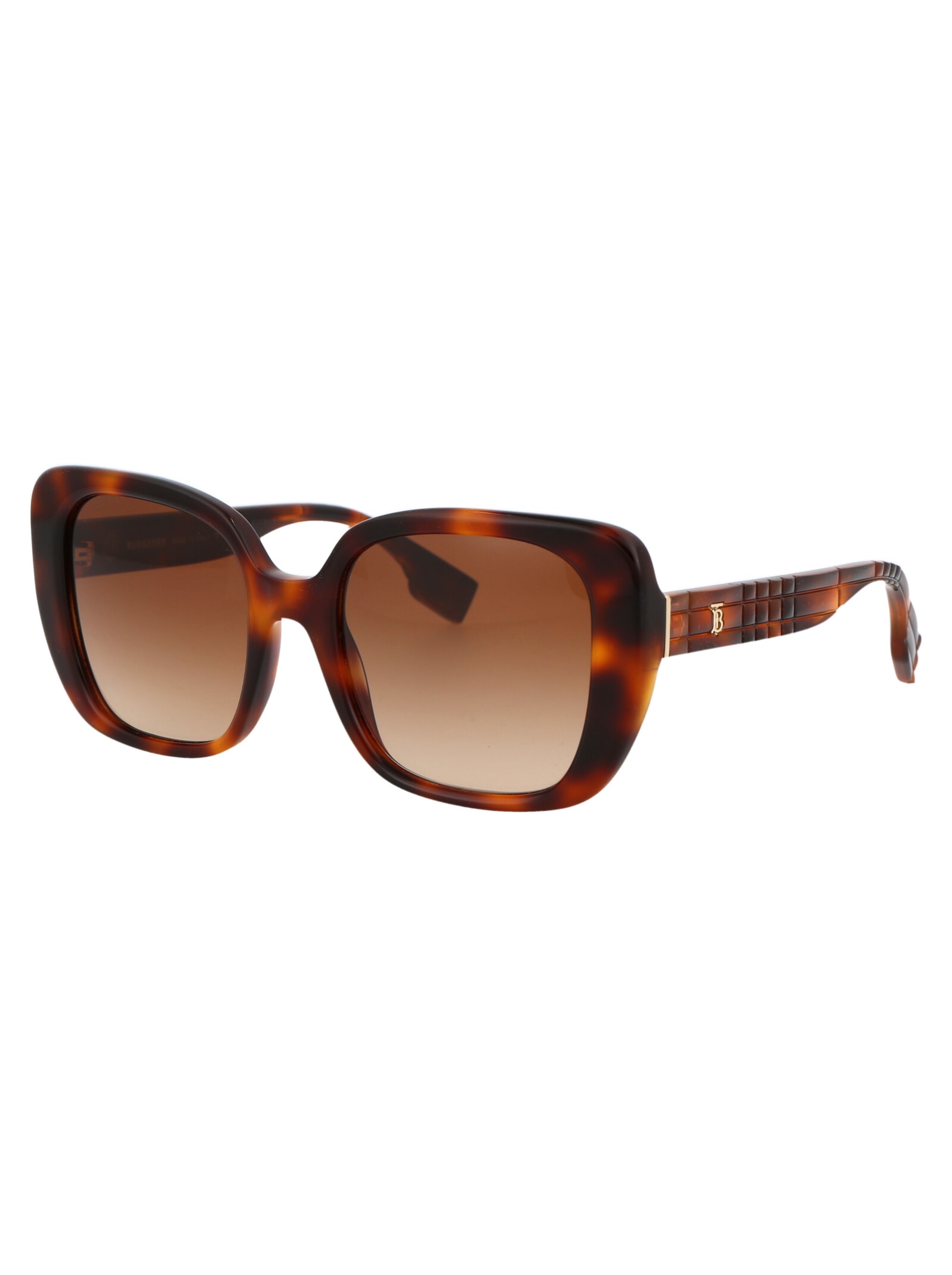 Shop Burberry Eyewear Helena Sunglasses In 331613 Light Havana