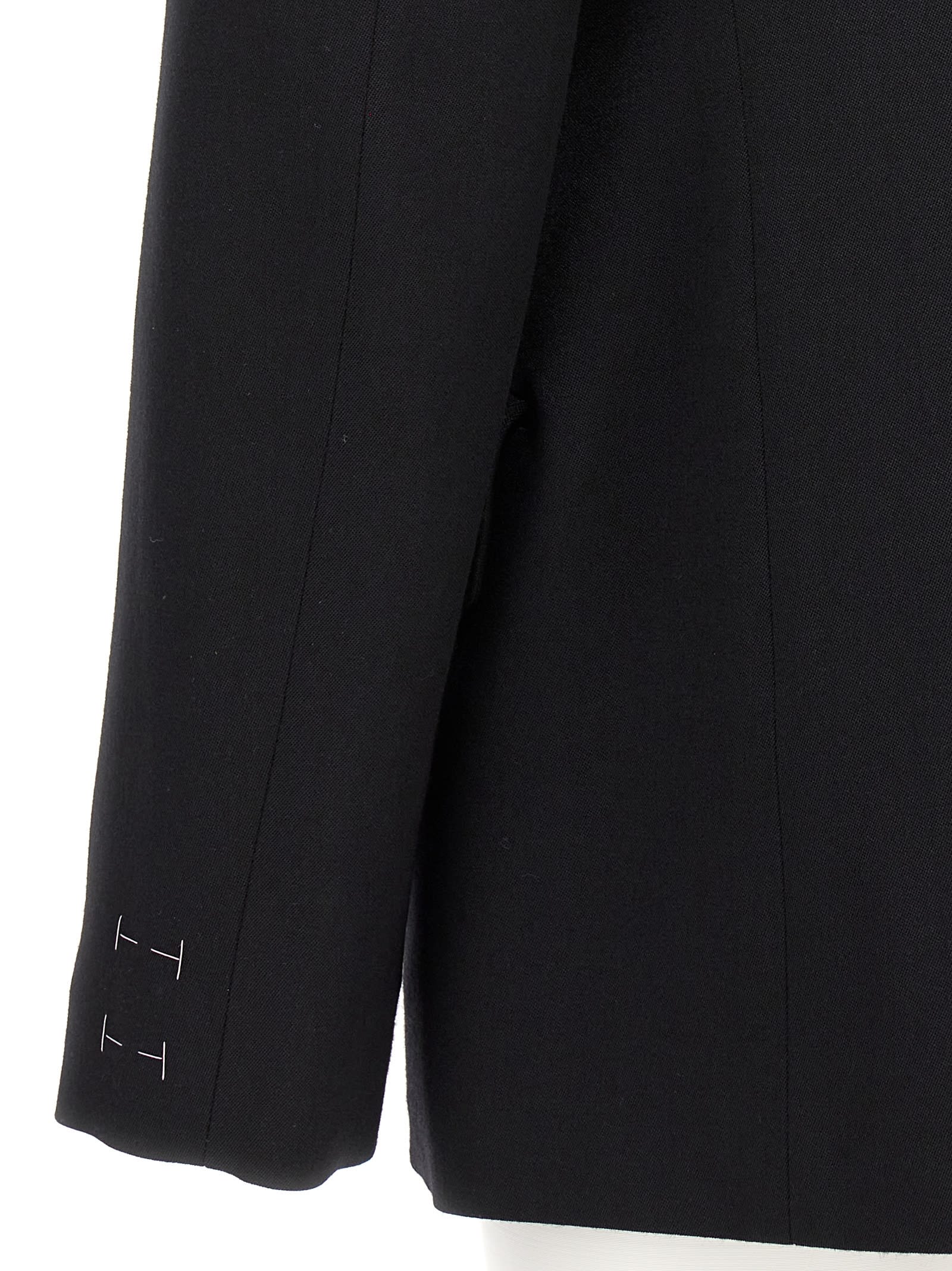 Shop Maison Margiela Double-breasted Blazer In Black