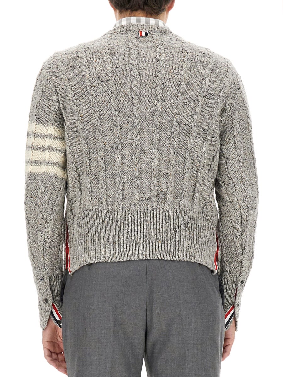 Shop Thom Browne Wool Jersey. In Grey