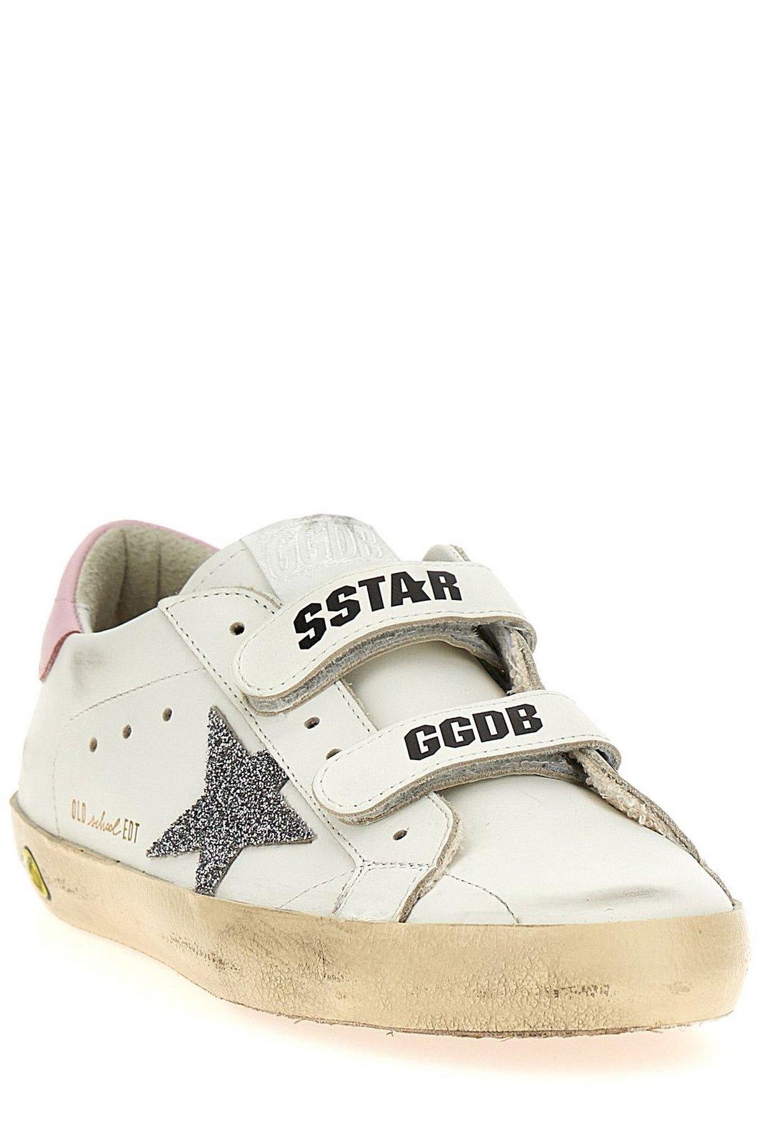 Shop Golden Goose Old School Lace-up Sneakers In White Crystal Orchid Pink