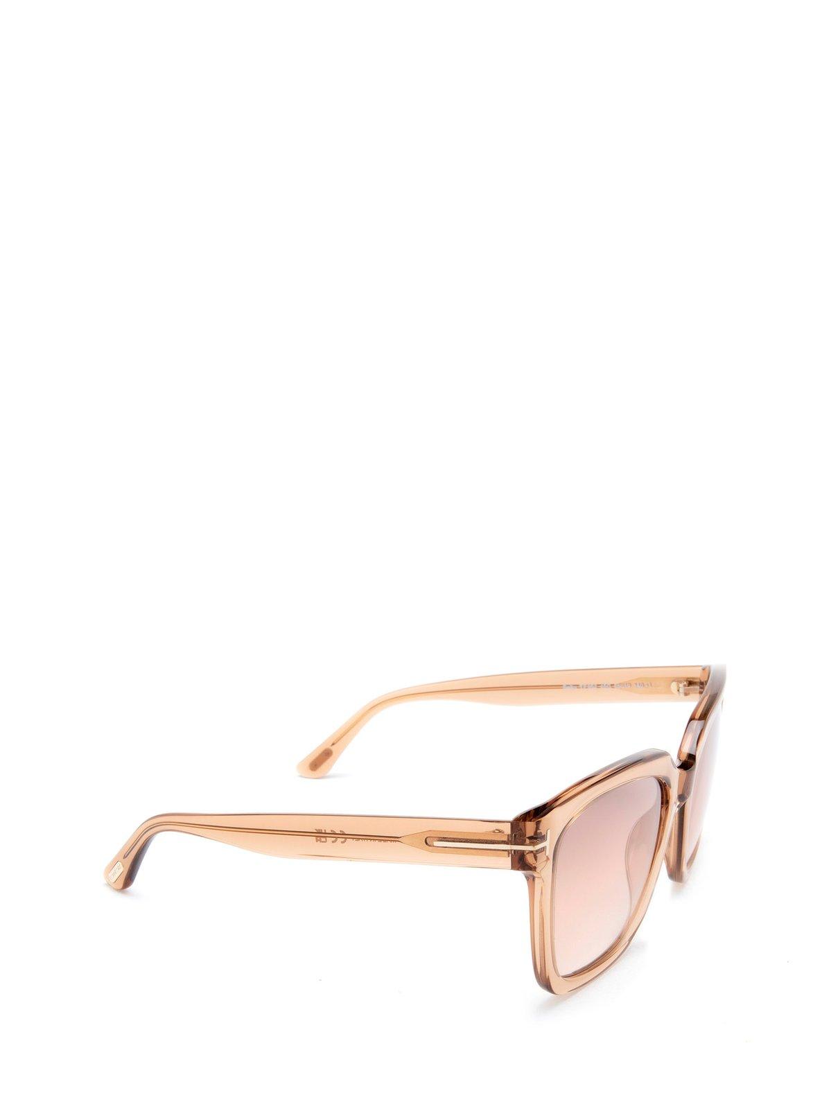 Shop Tom Ford Square Frame Sunglasses In 45g