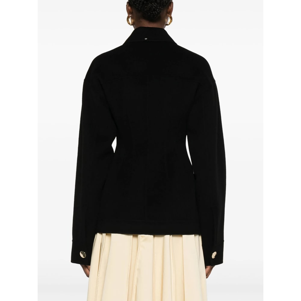 Sportmax Tailored Egeo Jacket Collared Neck In Black
