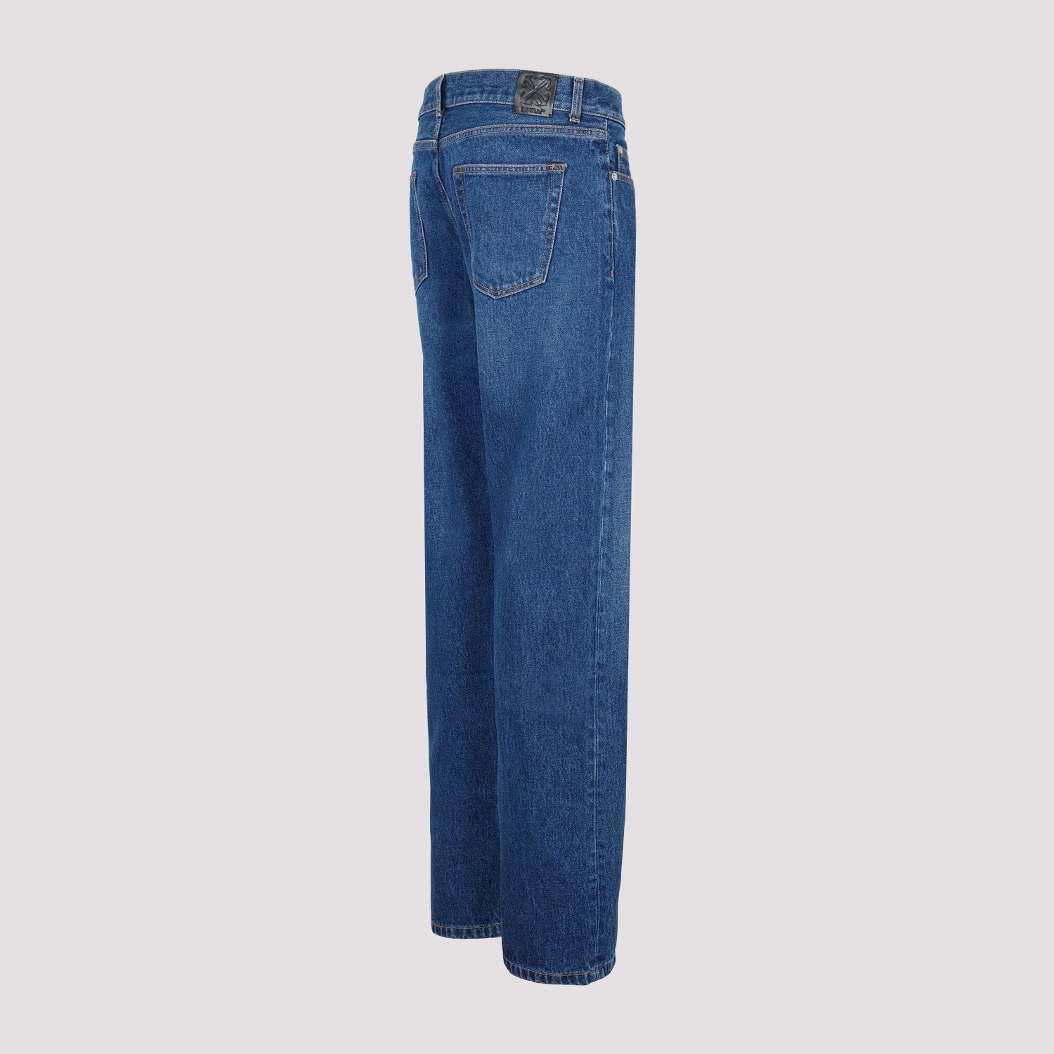 Shop Off-white Skate Jeans In Medium Blue