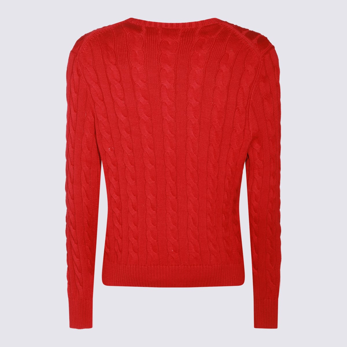 Shop Polo Ralph Lauren Red Cotton Knitwear In Park Avenue Red