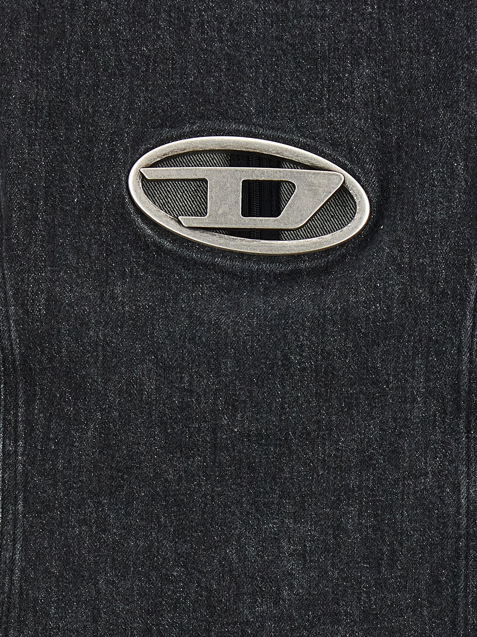 Diesel Mini Denim Dress In Black
