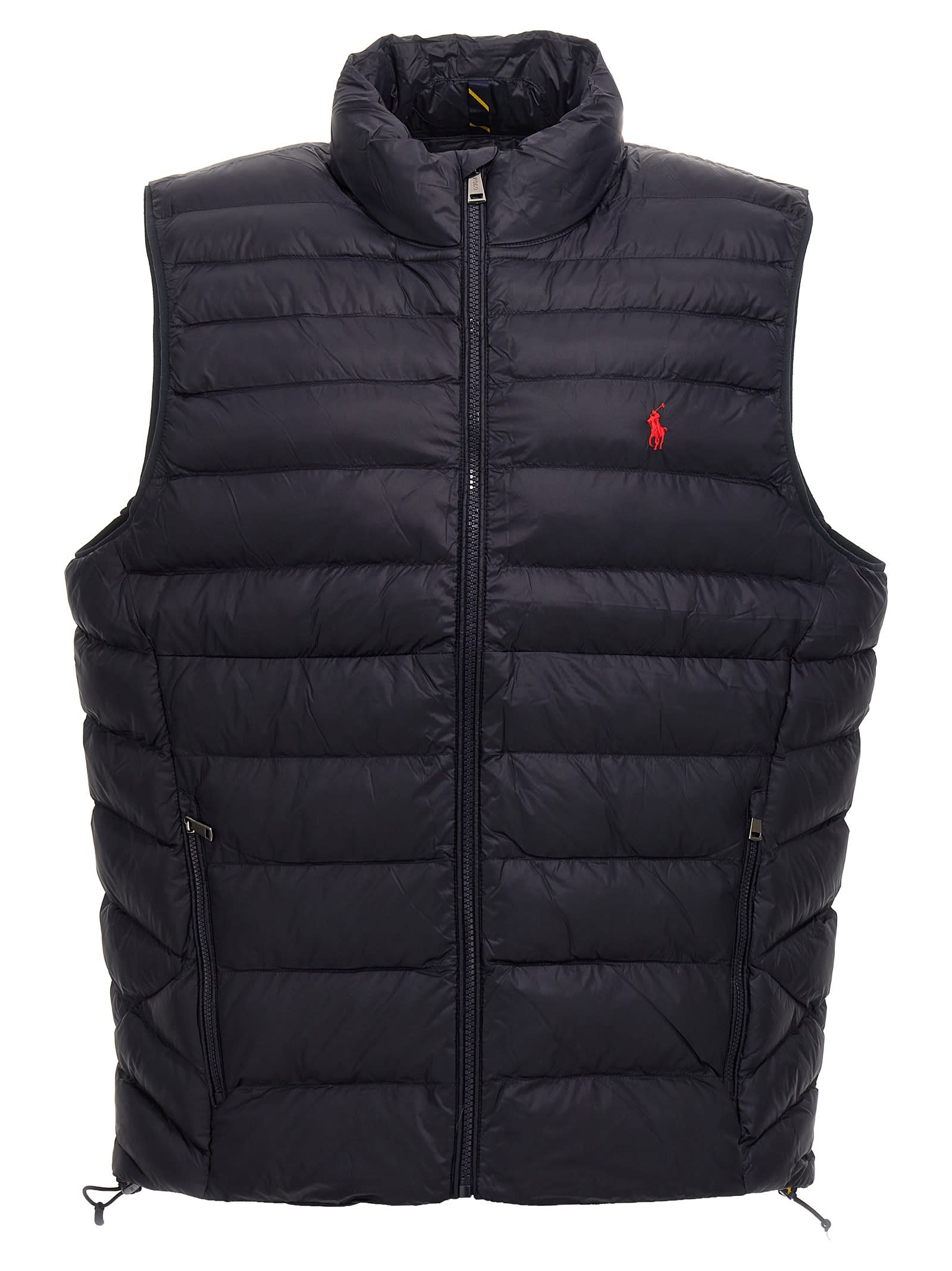 Shop Polo Ralph Lauren Logo Embroidery Vest In Blue