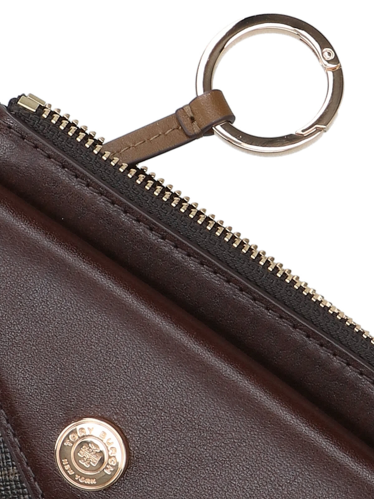 Tory Burch T Monogram Card Holder In Brown