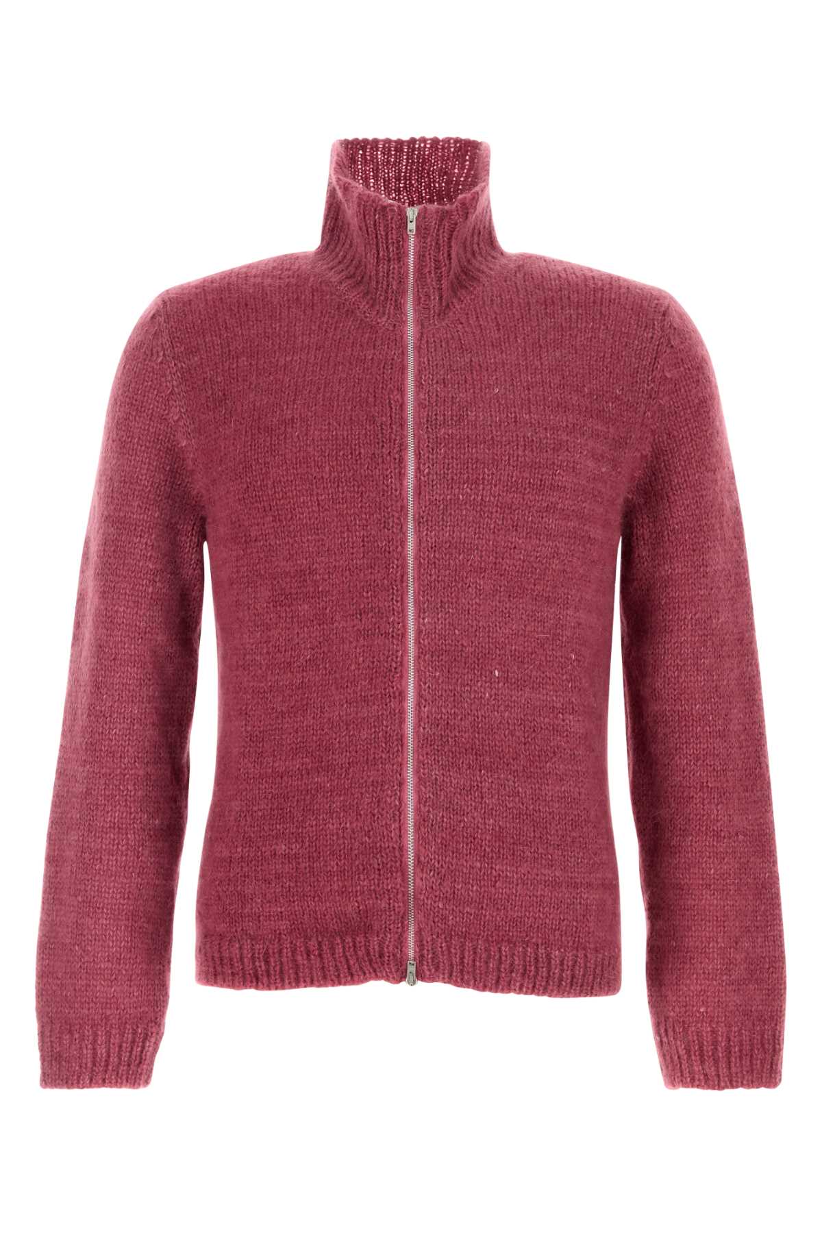 Shop Our Legacy Tyrian Purple Mohair Blend Cardigan In Uncut Ruby Softest Mohair Silk