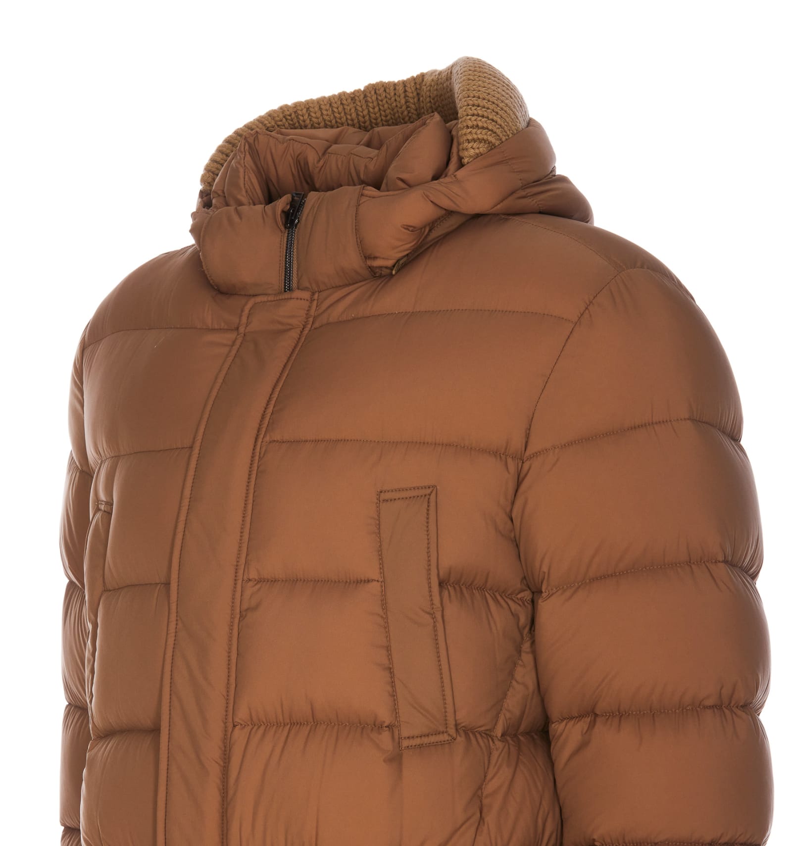 Shop Herno Il Parka Down Jacket In Brown