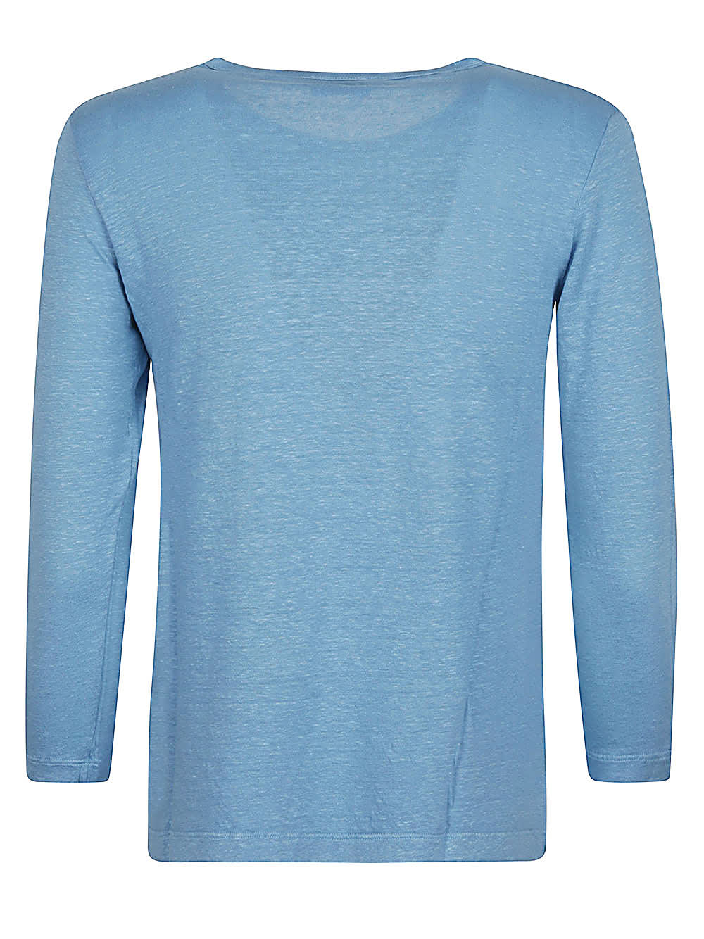 Base Linen Jersey Long Sleeve T-shirt In Blue