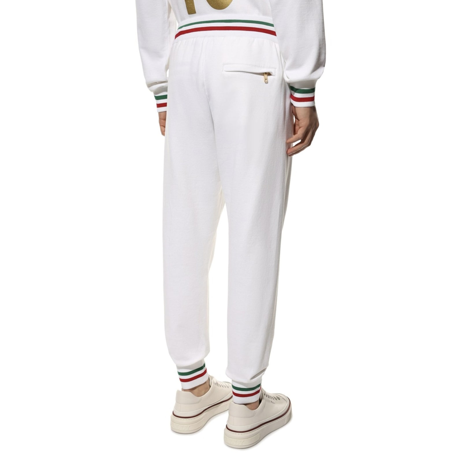 Shop Dolce & Gabbana Logo Sweatpants In White