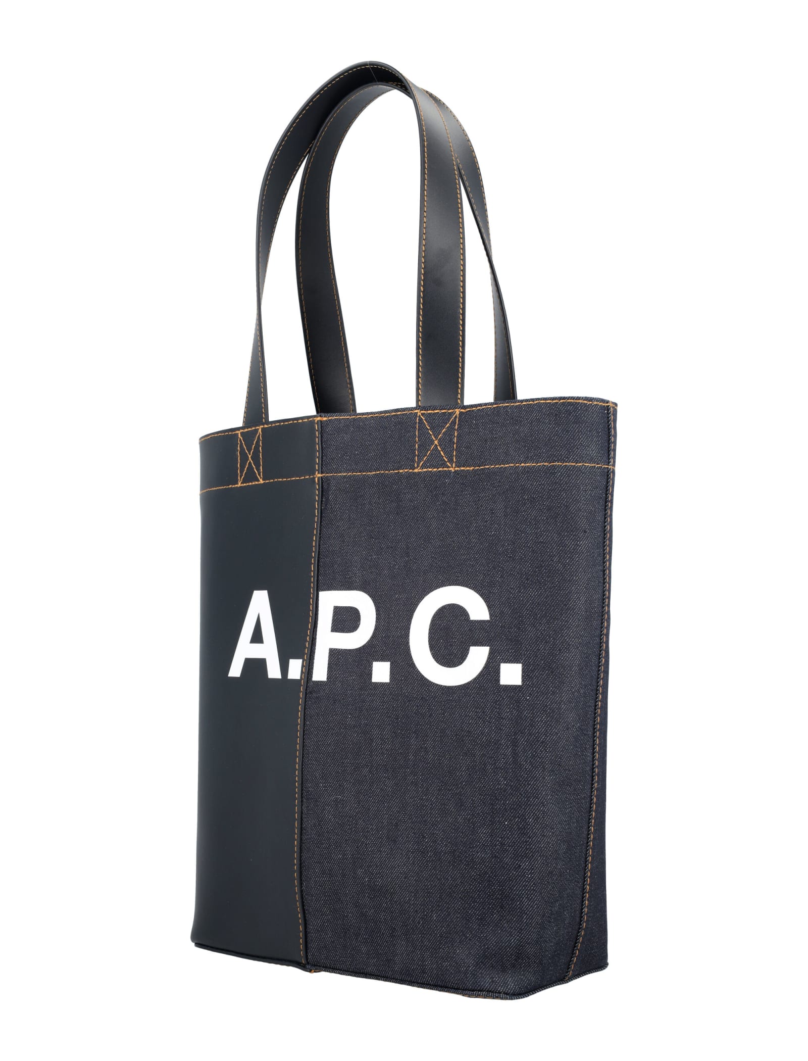 Shop Apc Axel N/s Tote Bag In Dark Navy