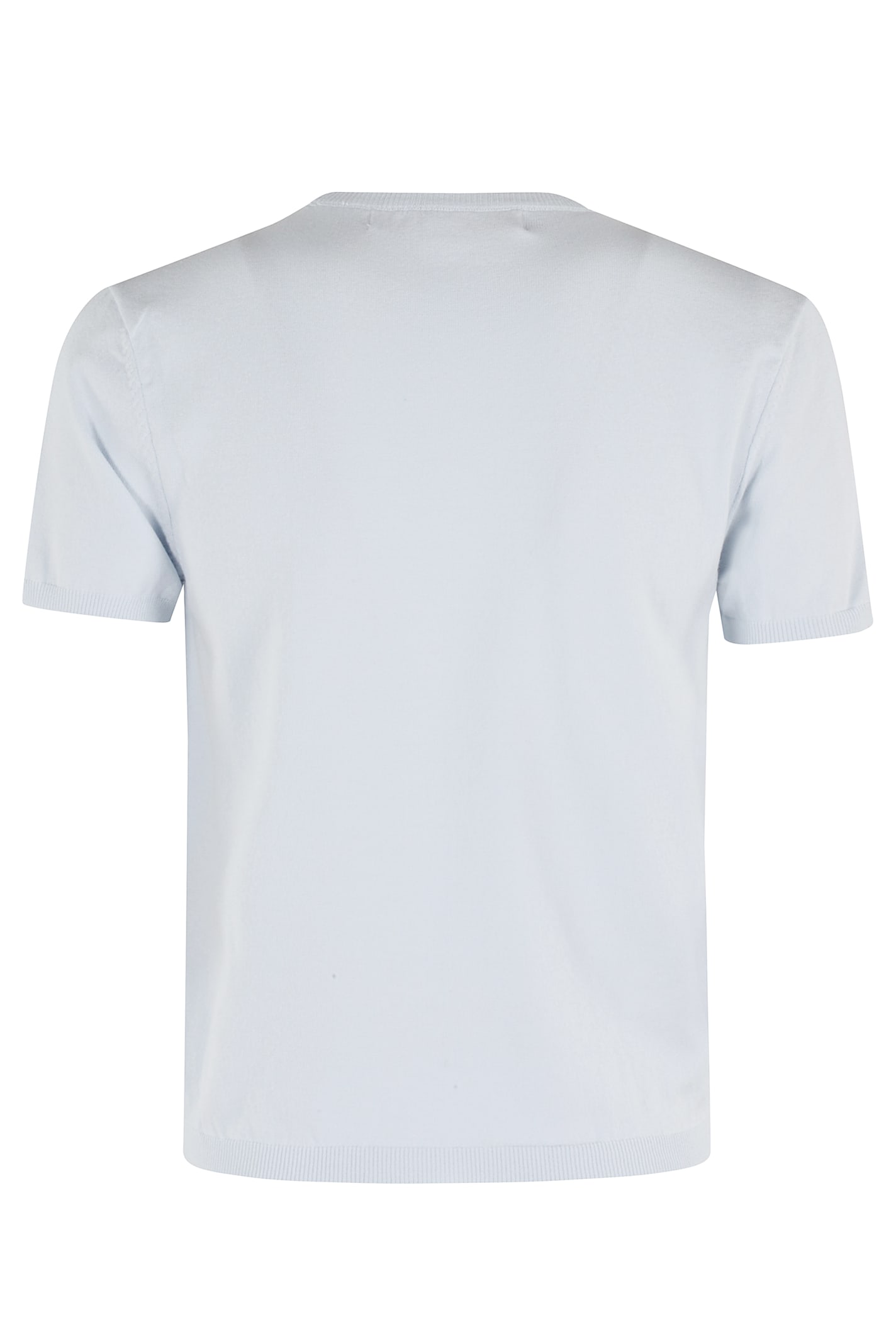 Remain Birger Christensen Remain Fitted Short-sleeve Knitted Top In Plein Air