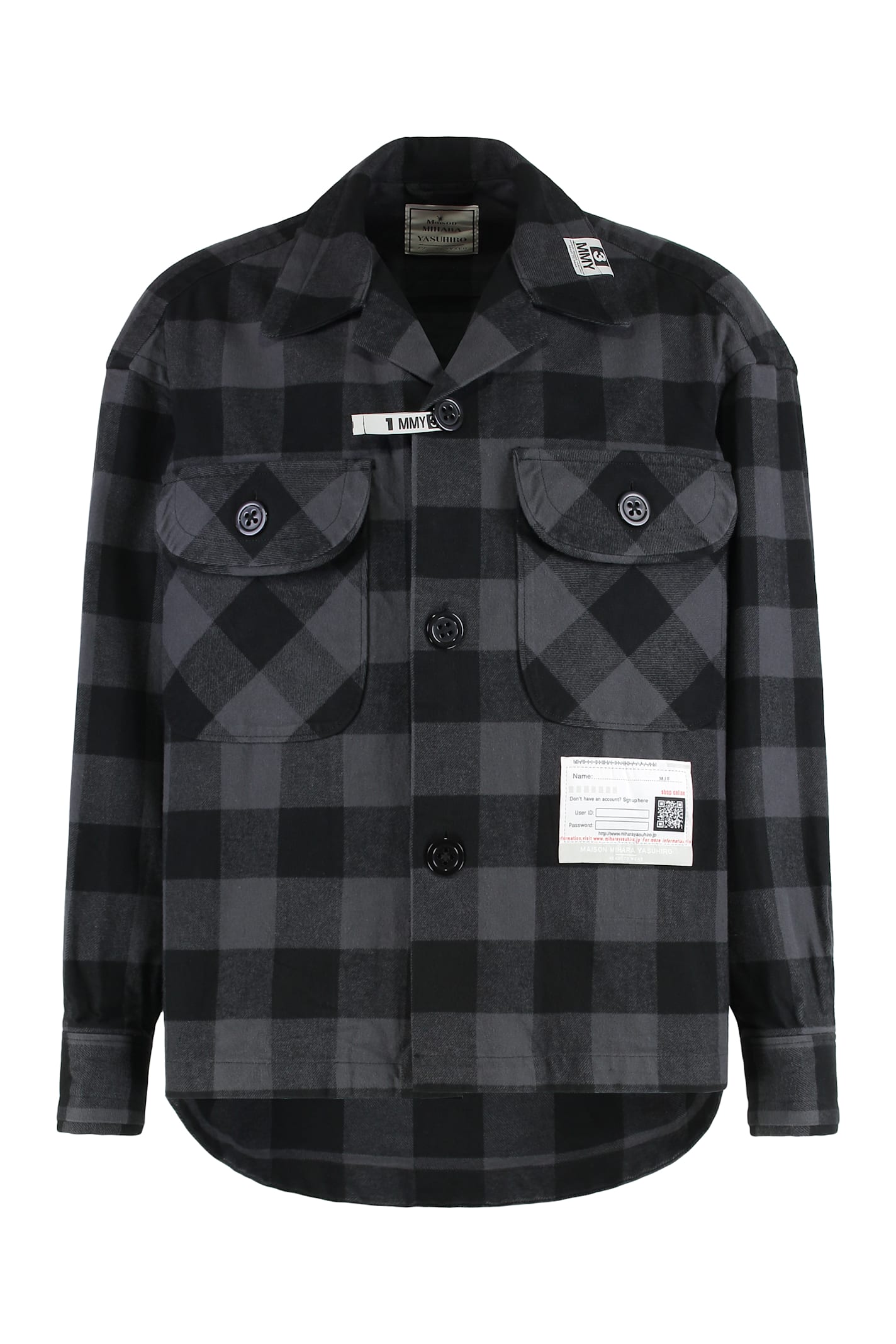 Mihara Yasuhiro Plaid Flannel Shirt Mihara Yasuhiro Plaid Flannel Shirt