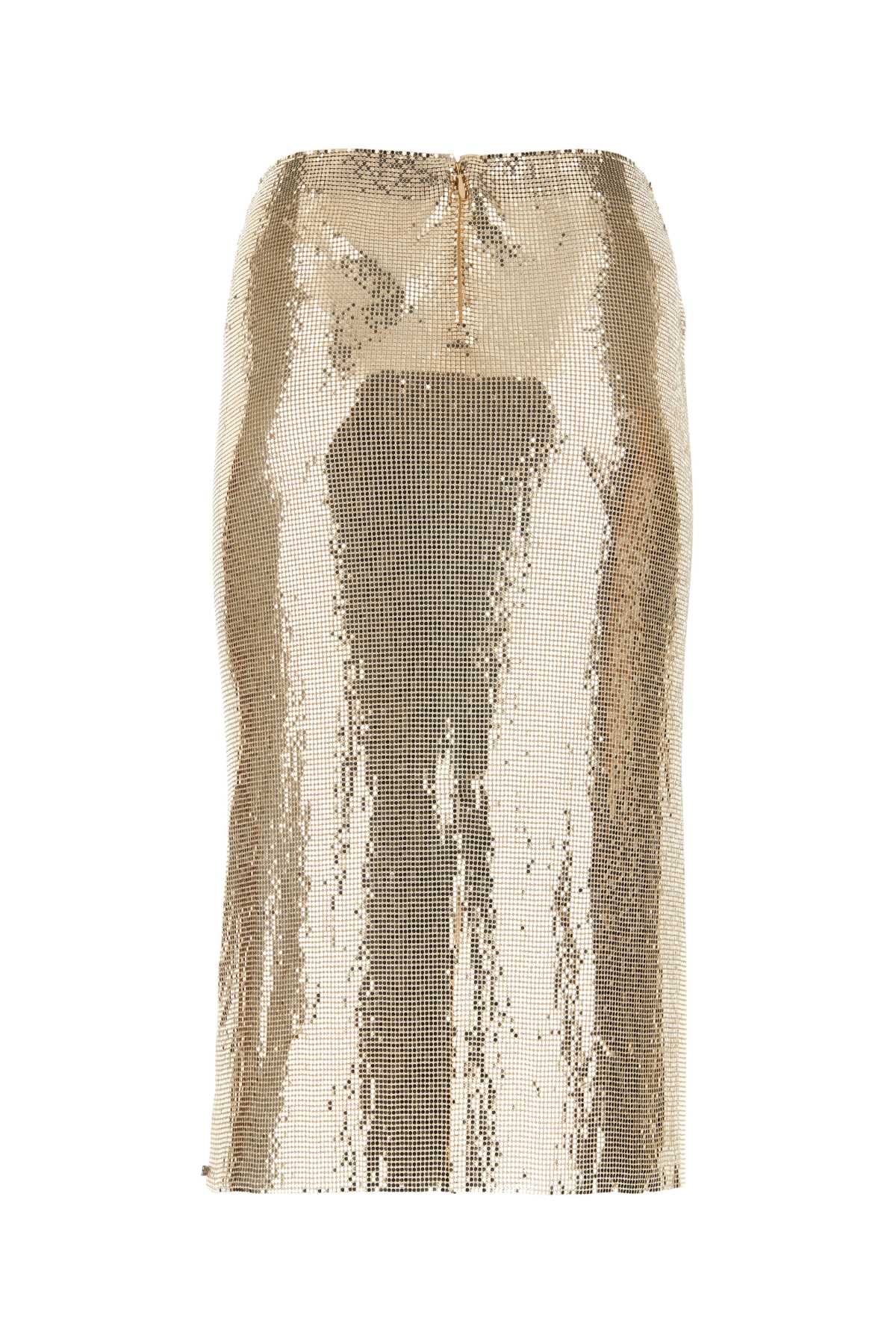 Sportmax Golden Chain Metal Cariddi Skirt In Rosaantico