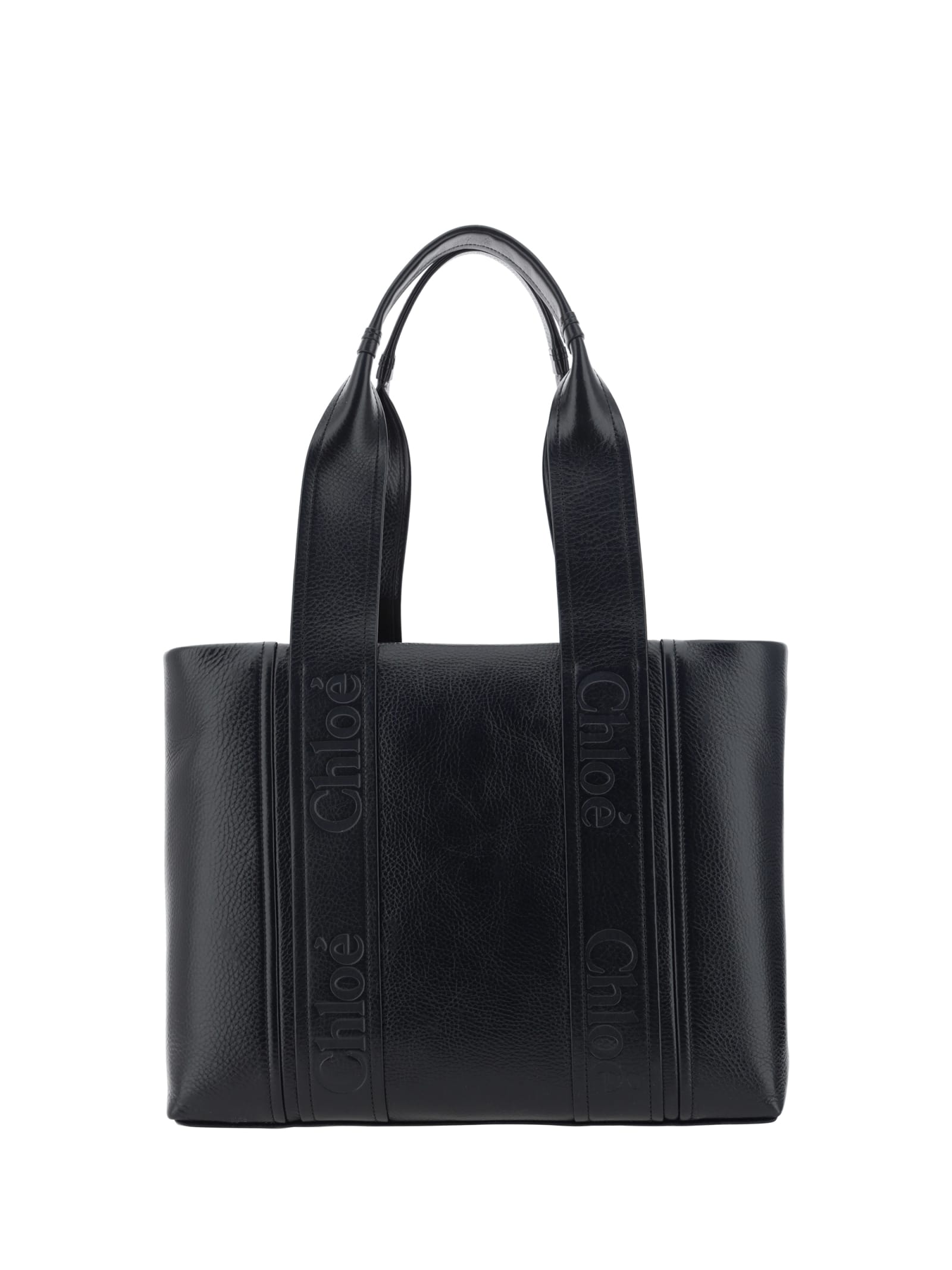 Shop Chloé Woody Handbag In Black