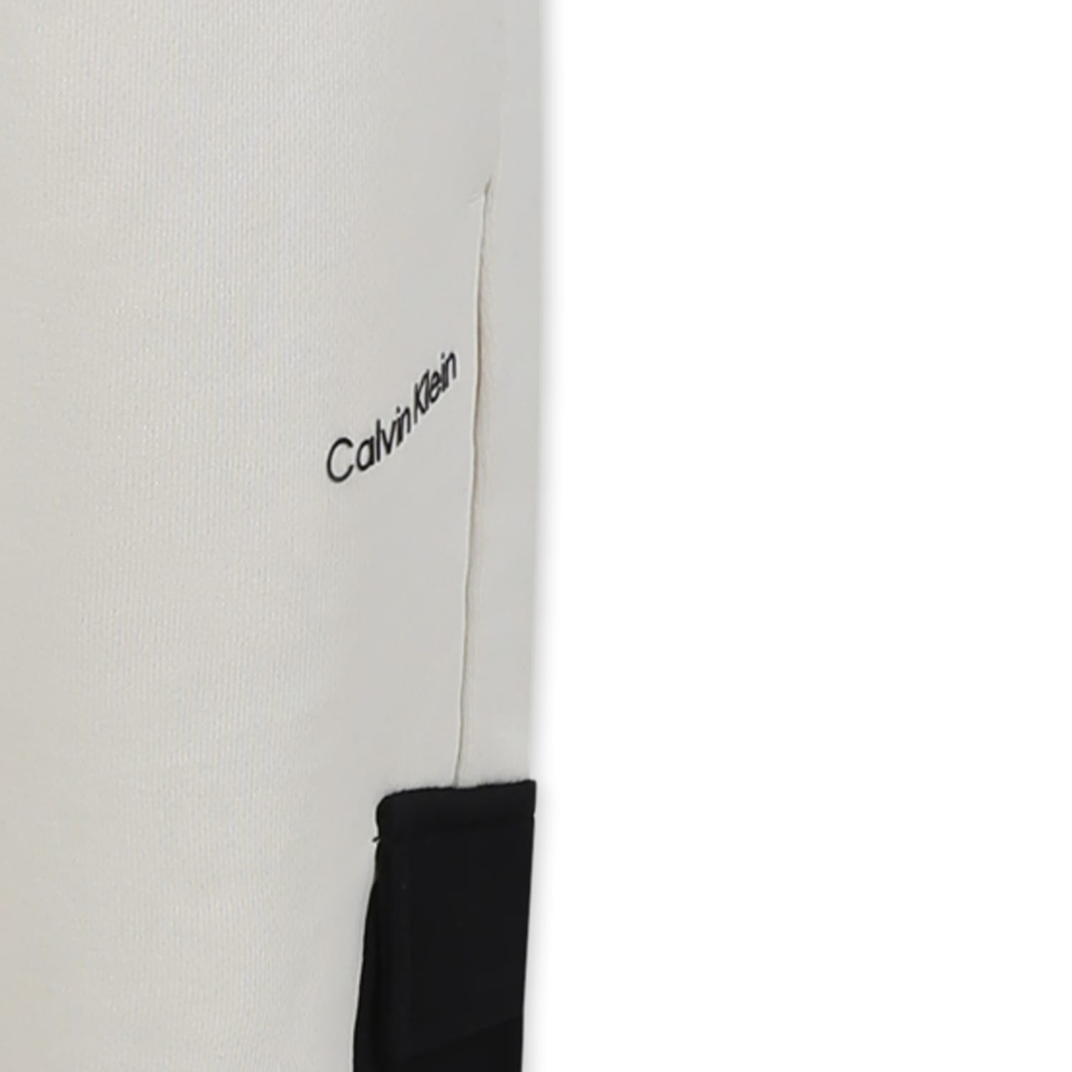 Calvin Klein Ivory Trousers For Boy With Logo In Ivory