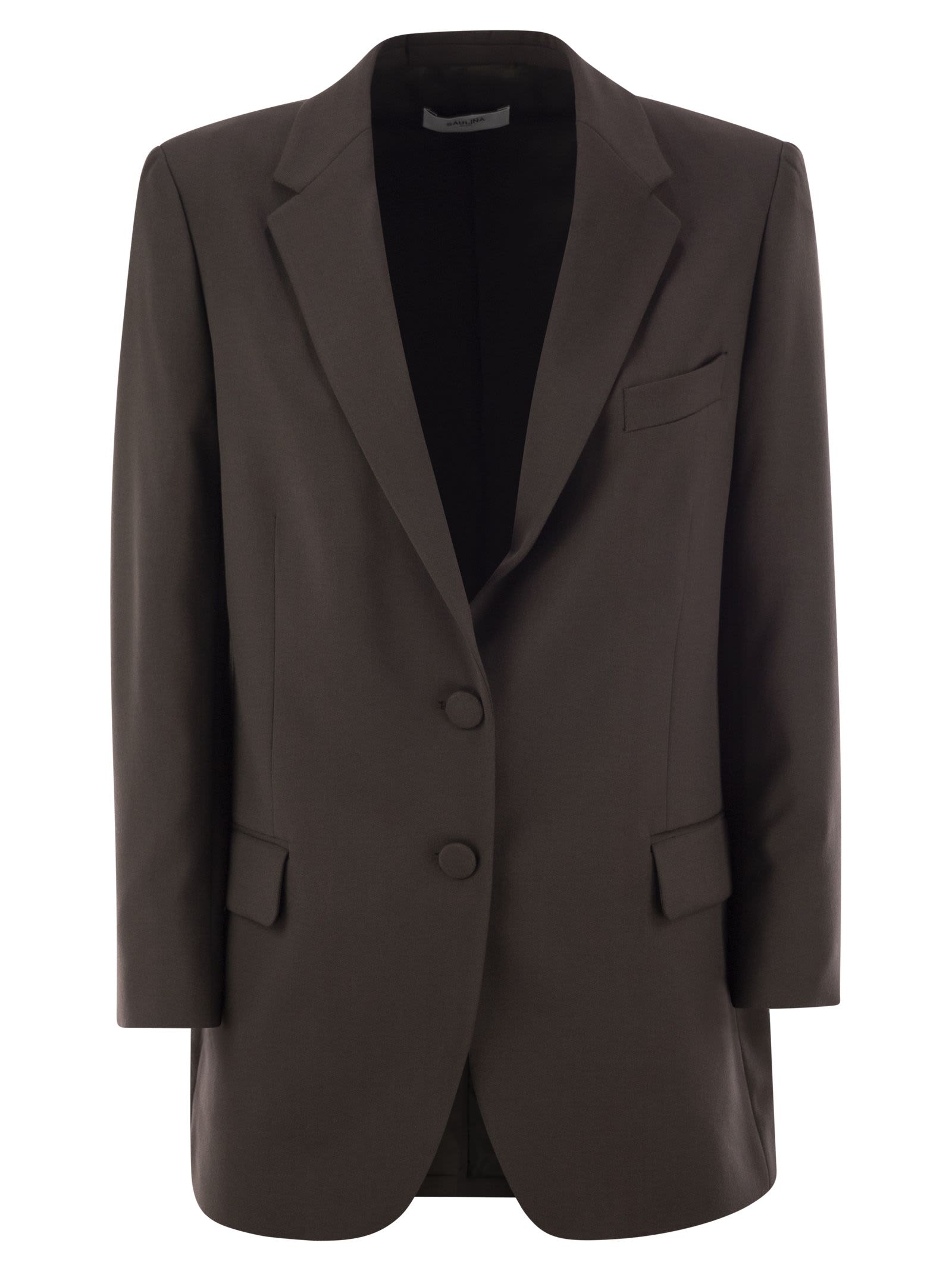 Saulina Milano Antonia - Single-breasted Jacket In Brown