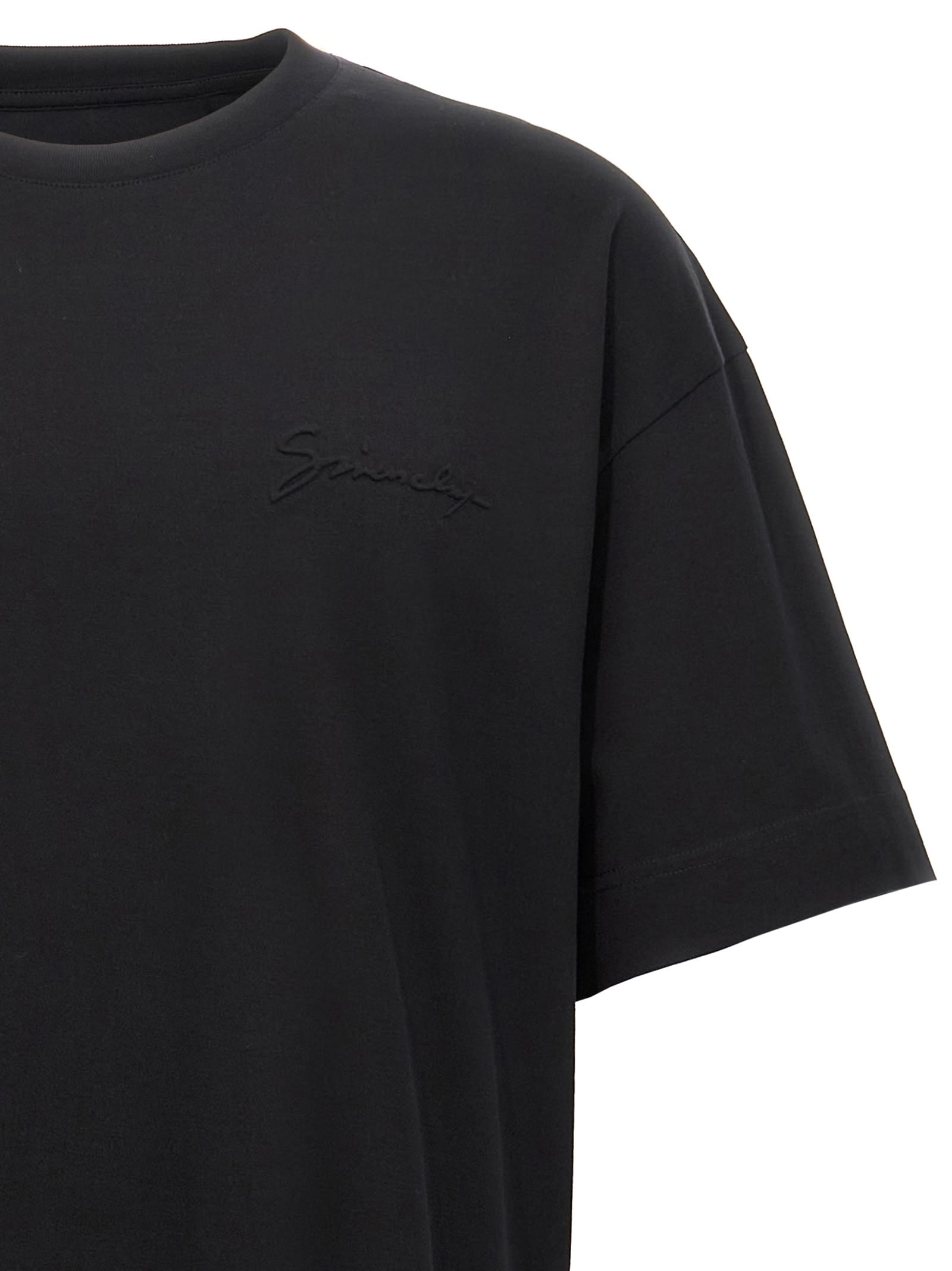 Shop Givenchy Embossed Logo T-shirt In Black