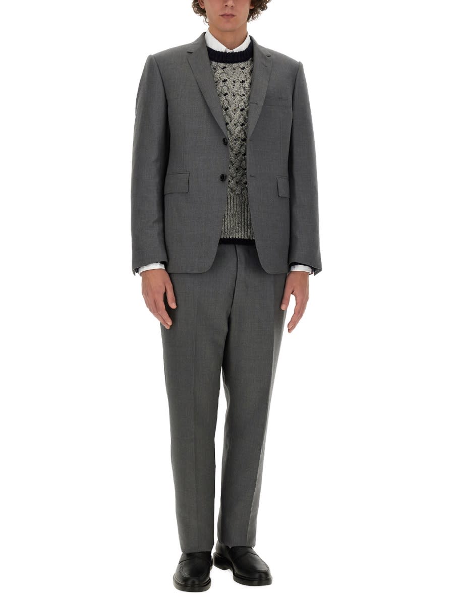 Shop Thom Browne Classic Jacket In Grey