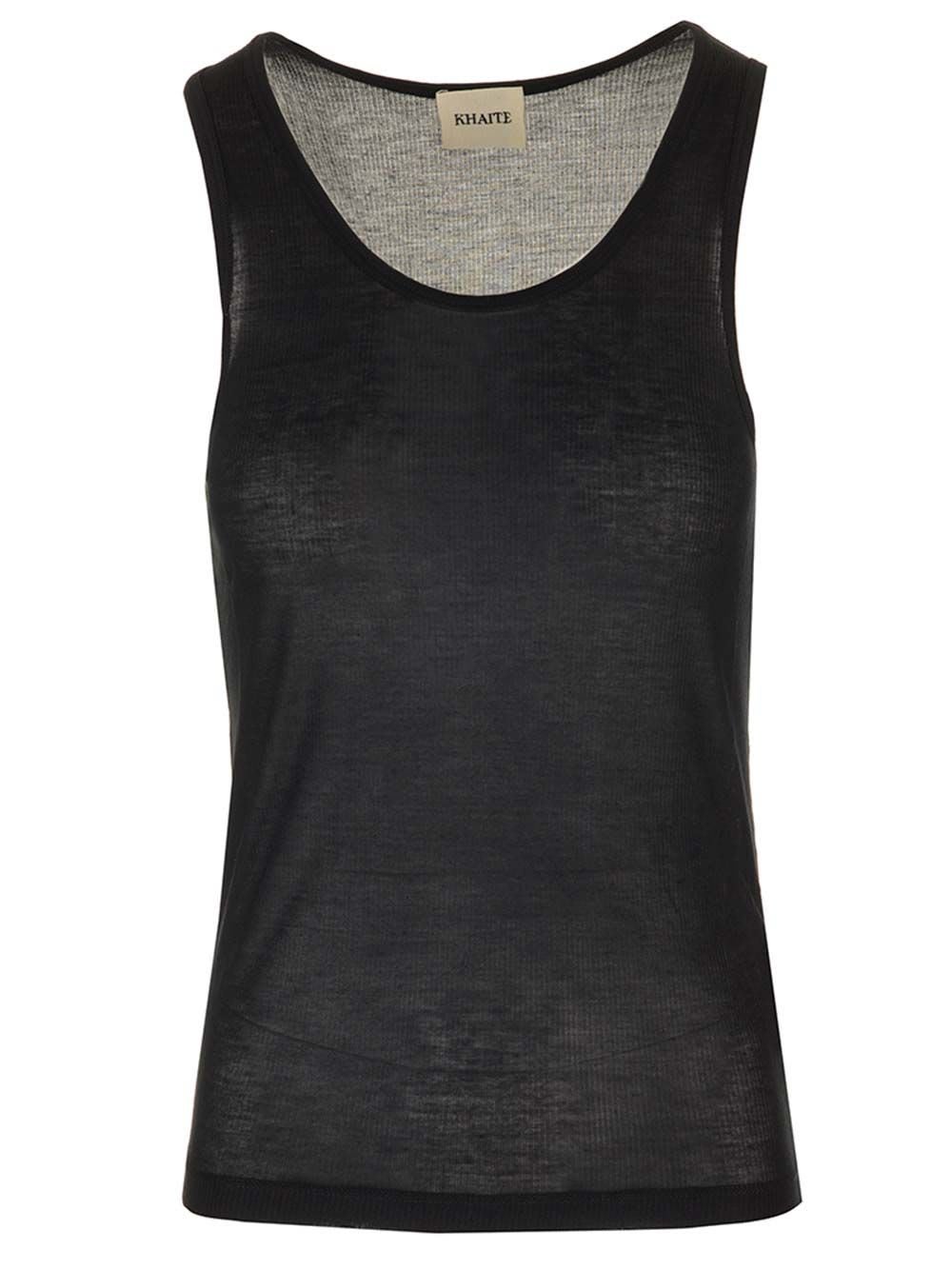 Shop Khaite Johnnie Sleeveless Tank Top In Black