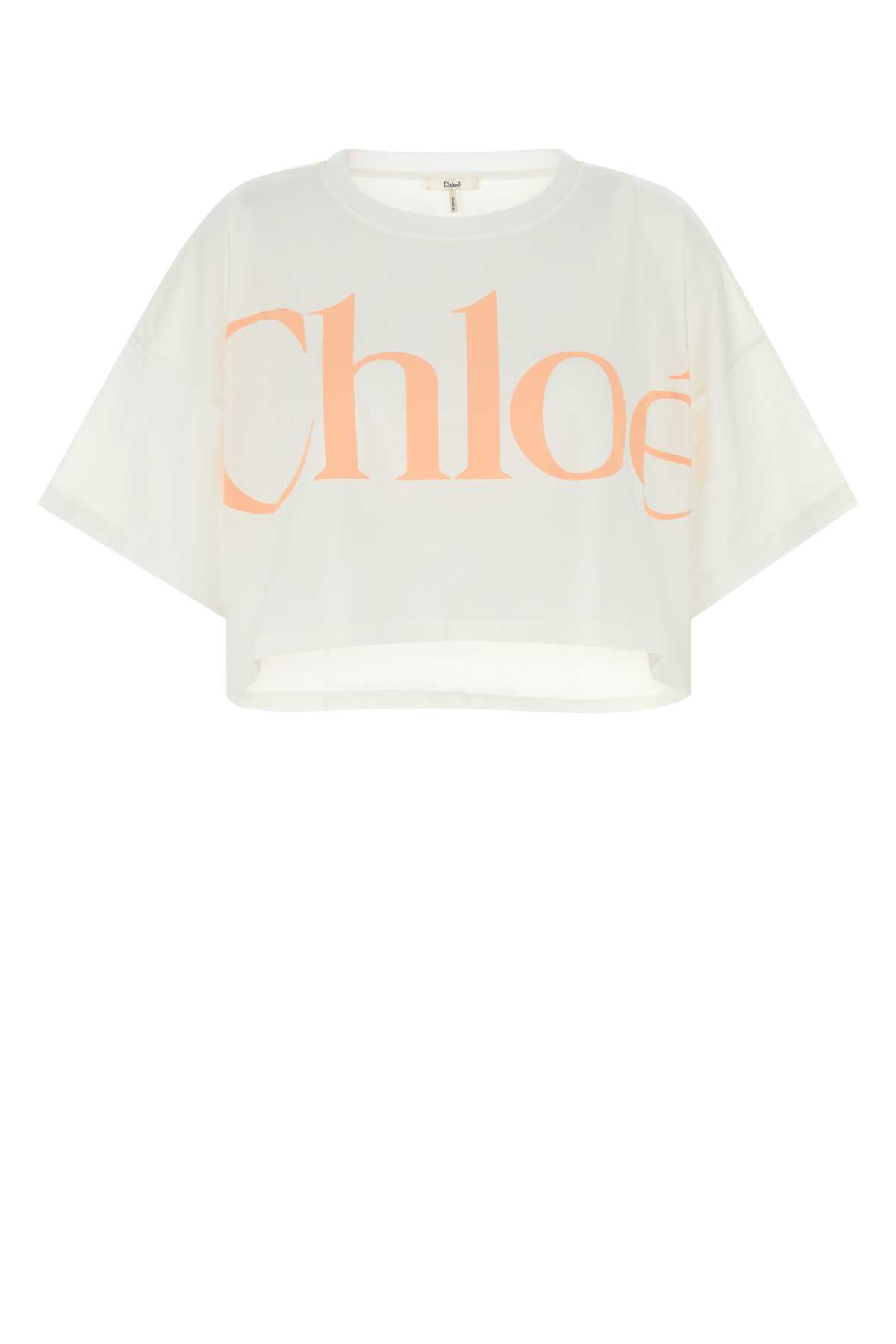Chloé Chloe White Cotton Oversize T-shirt In White