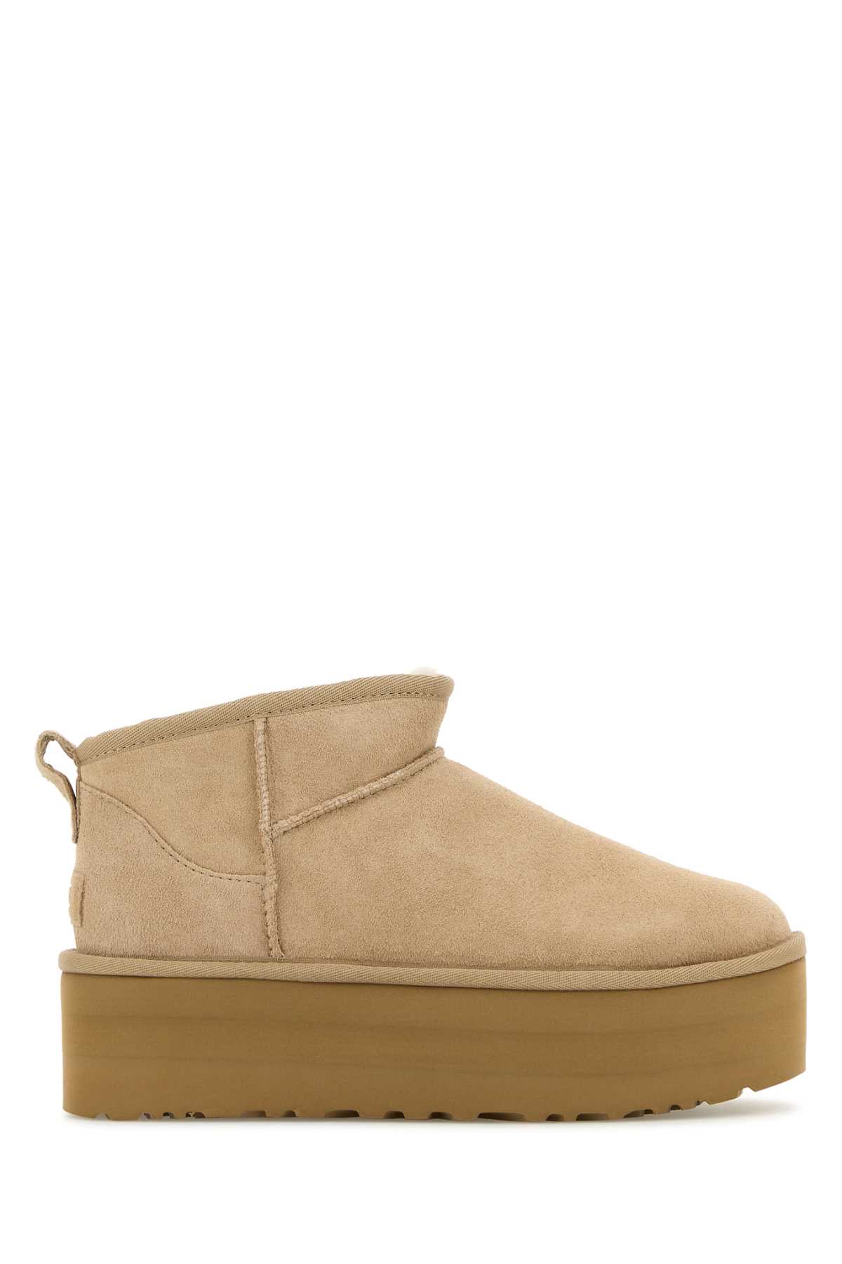 Ugg Sand Suede Classic Ultra Mini Platform Ankle Boots