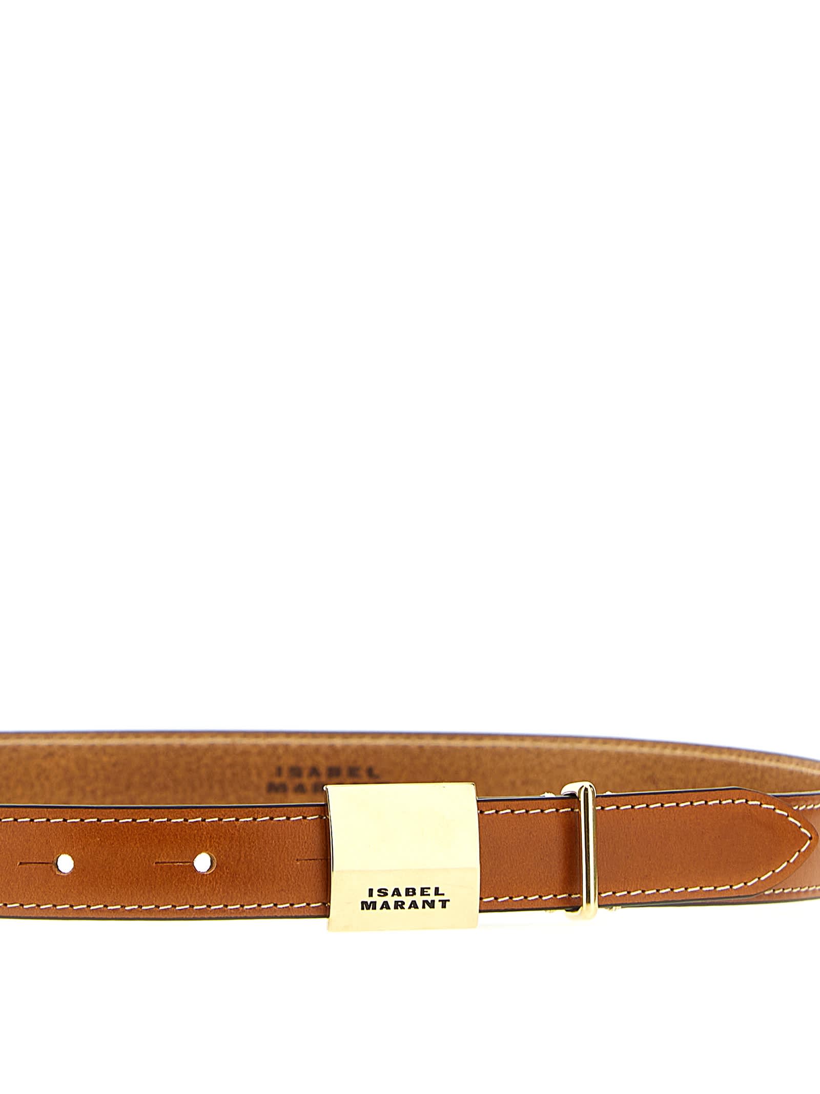 Shop Isabel Marant Lowell Belt In Beige