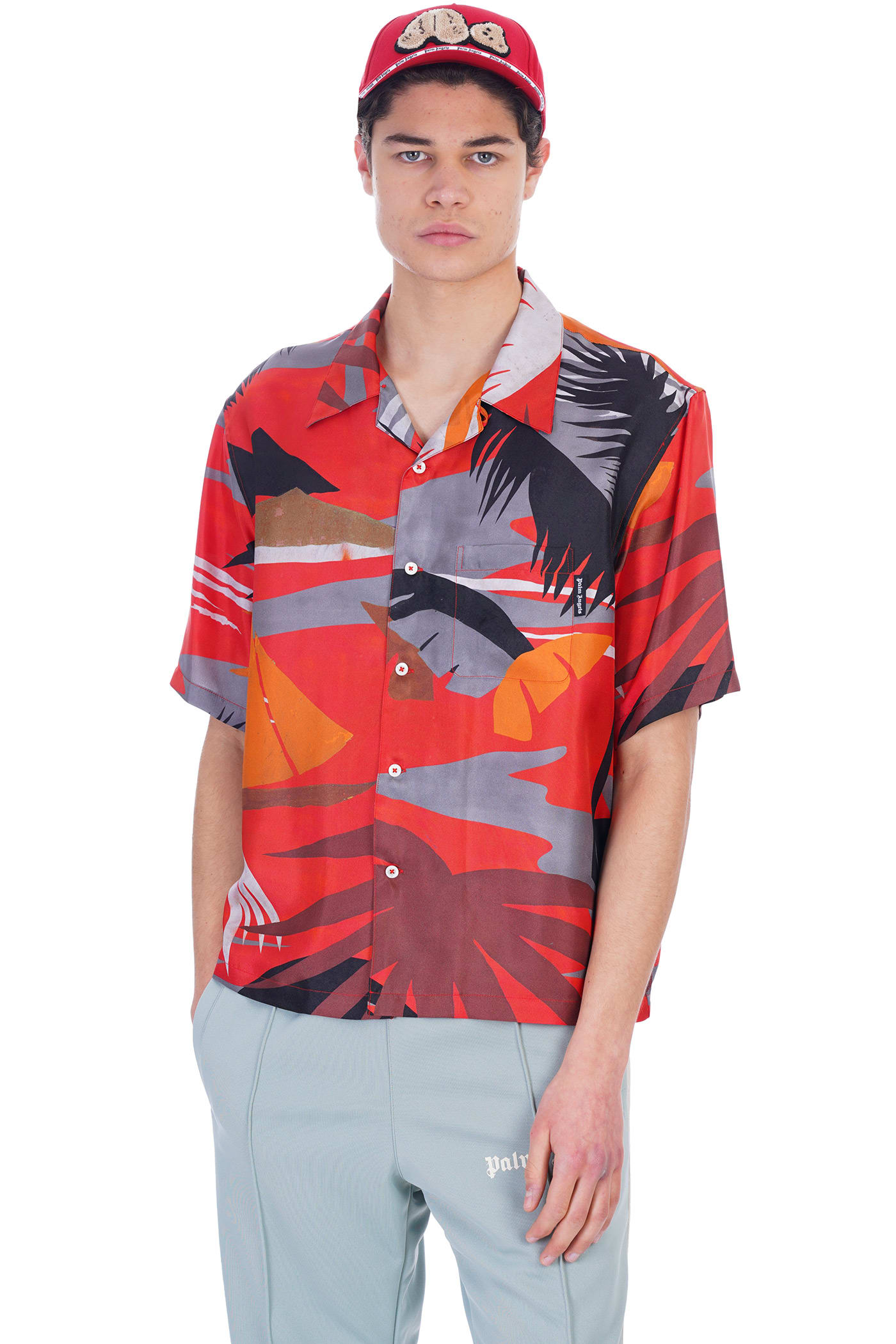 Palm Angels Shirt In Multicolor Silk