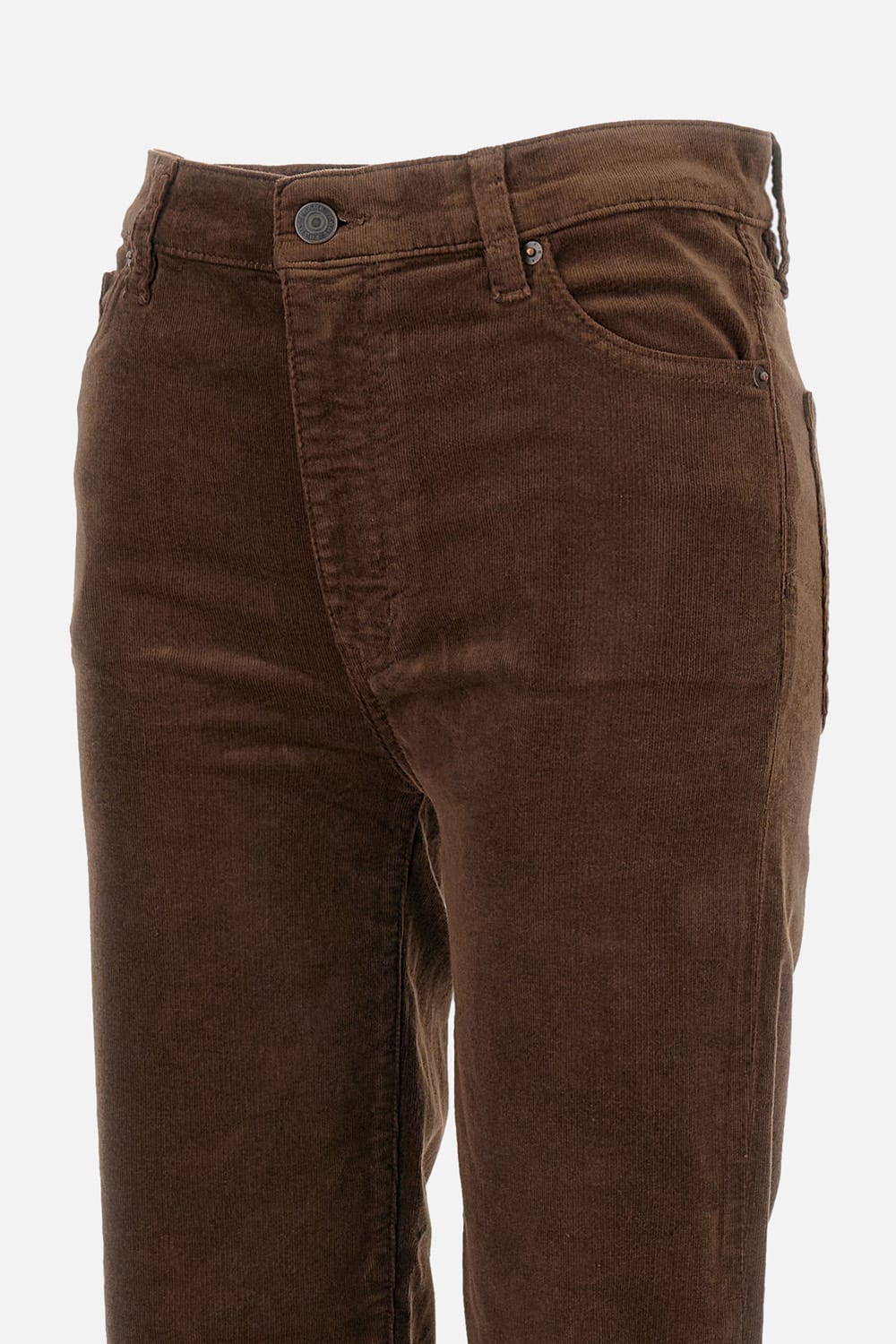 Frame Le Sleek Straight Corduroy In Brown
