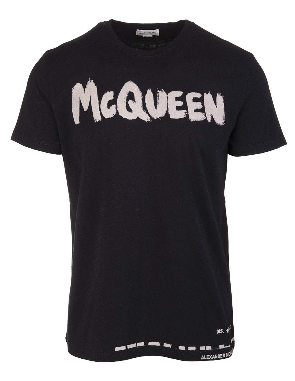 Alexander McQueen Man Black Mcqueen Graffiti T-shirt