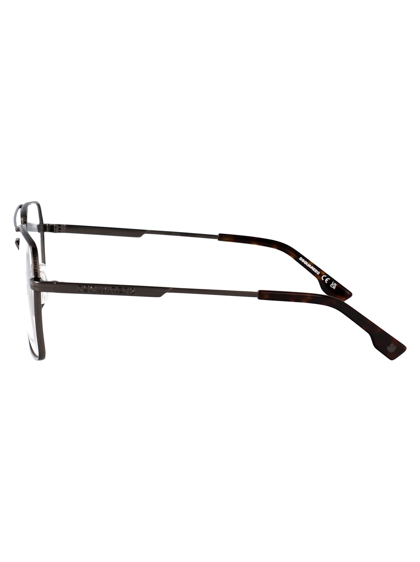 Dsquared2 Dark Ruthenium Metal Glasses In Gray