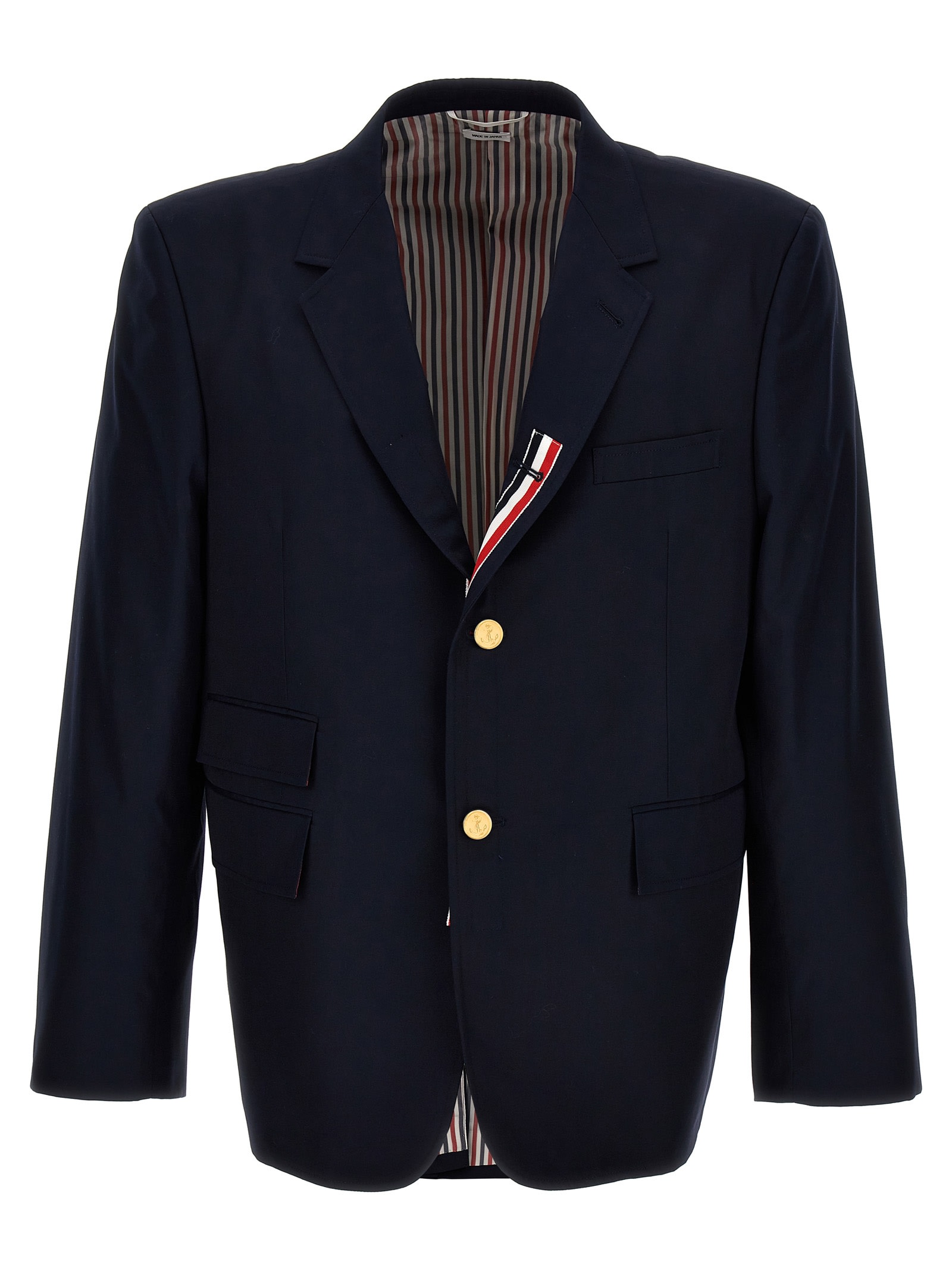 Shop Thom Browne Fit 5 Single-breasted Blazer In Blue
