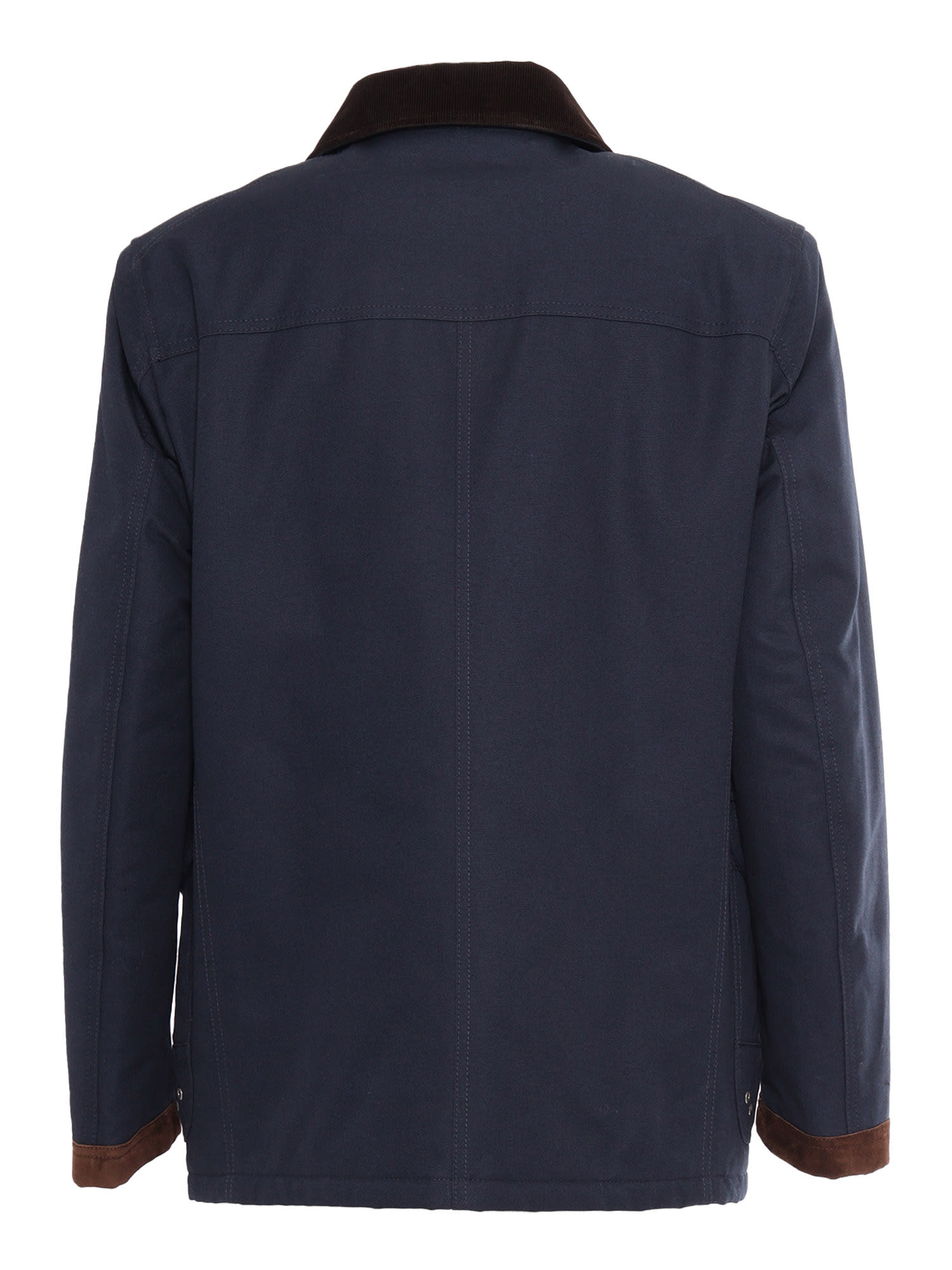 Shop Fay 4 Hooks Archive Padded Jacket In Blue