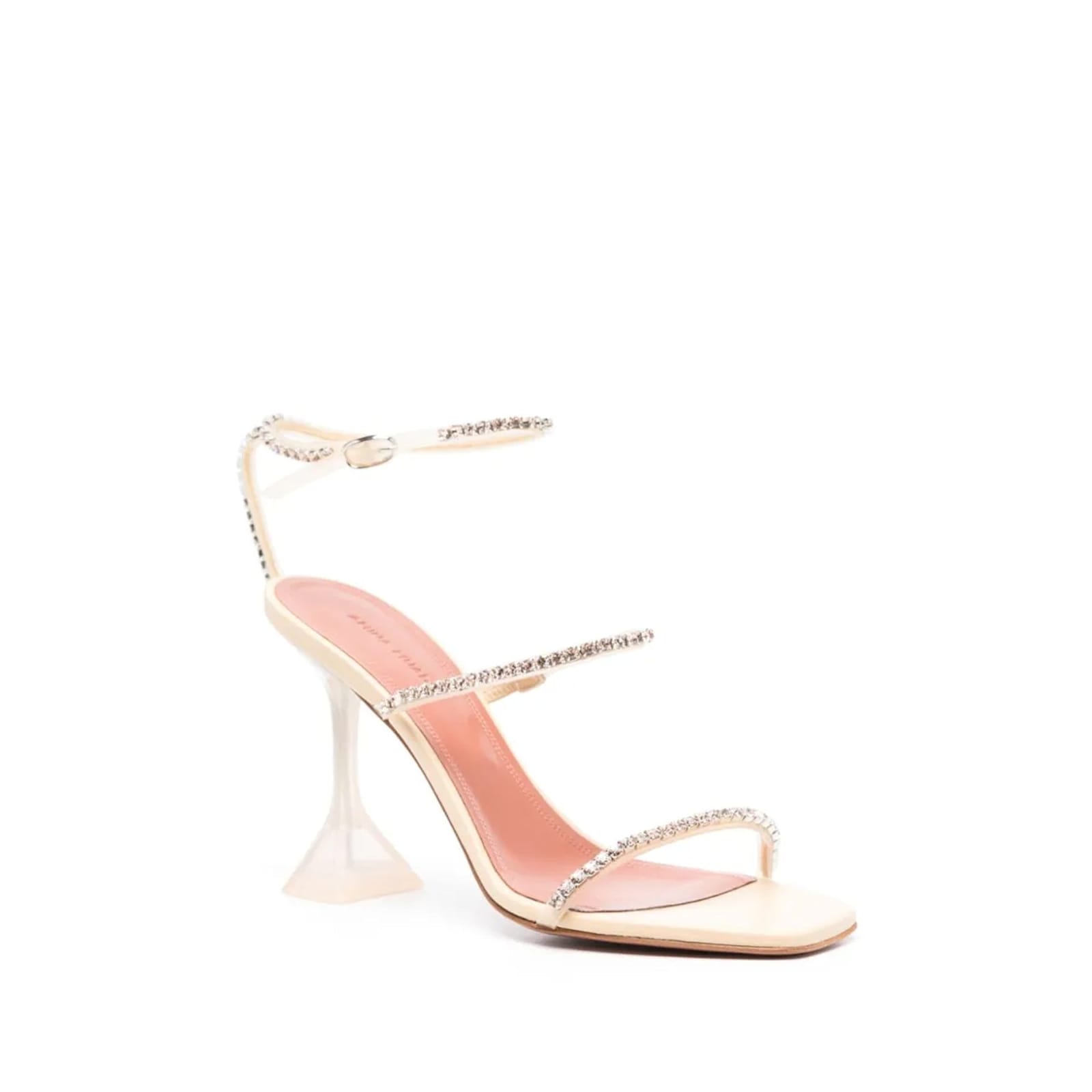 Amina Muaddi Gilda 105mm Sandals Women In White